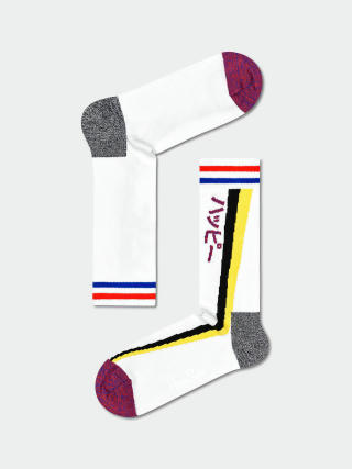 Ponožky Happy Socks Shooting Stripe Thin Crew (white)