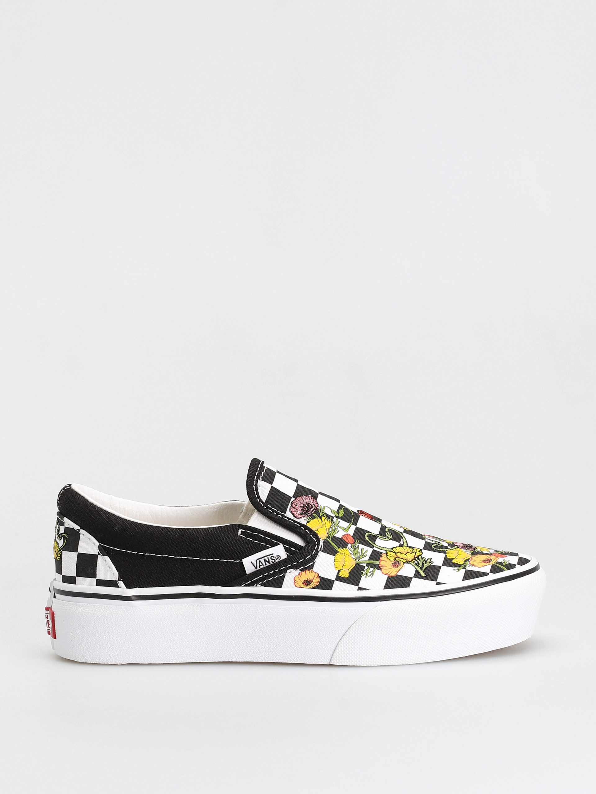Boty Vans Classic Slip On Platform (poppy checkerboard black/multi)