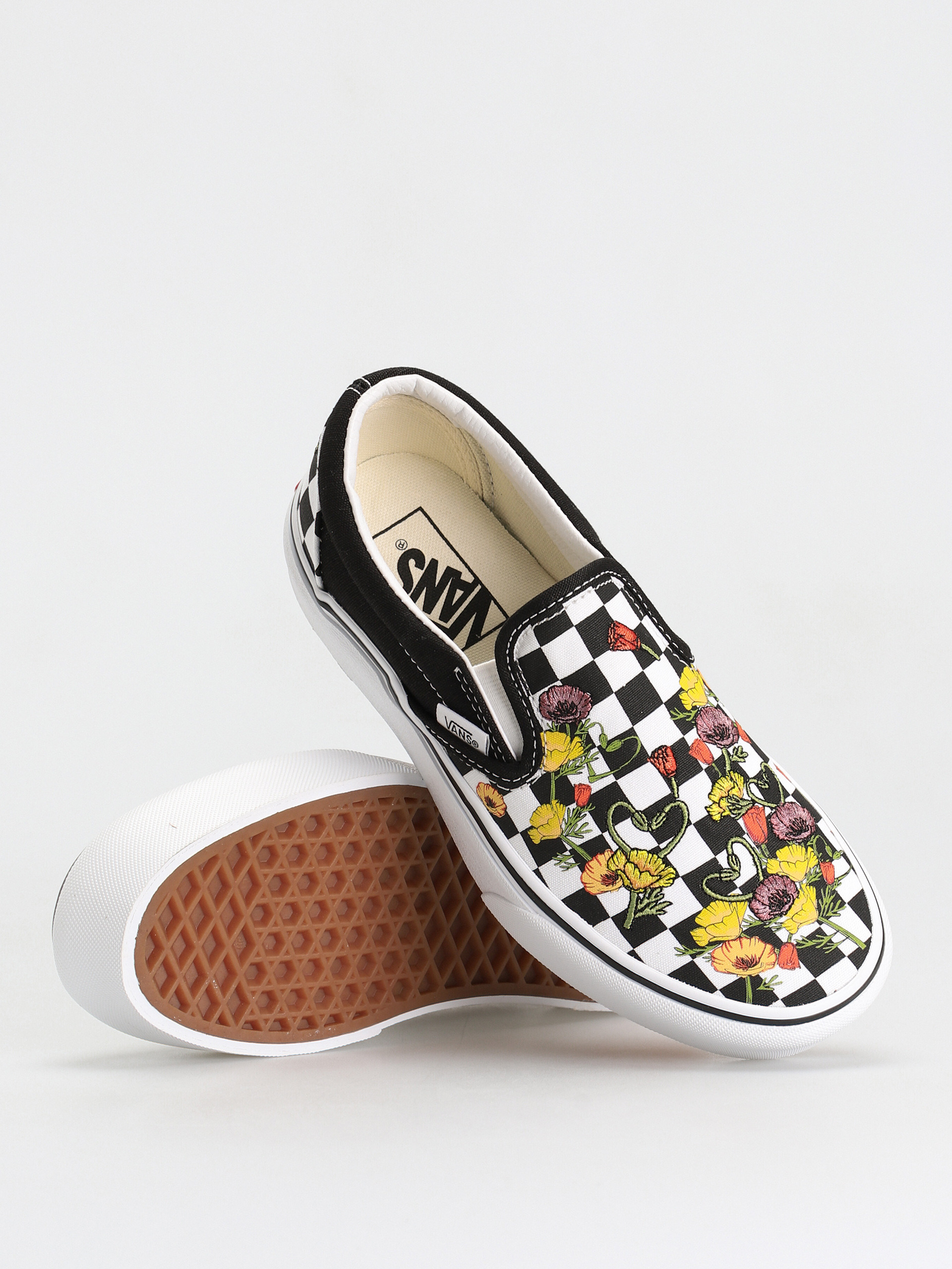 Boty Vans Classic Slip On Platform (poppy checkerboard black/multi)