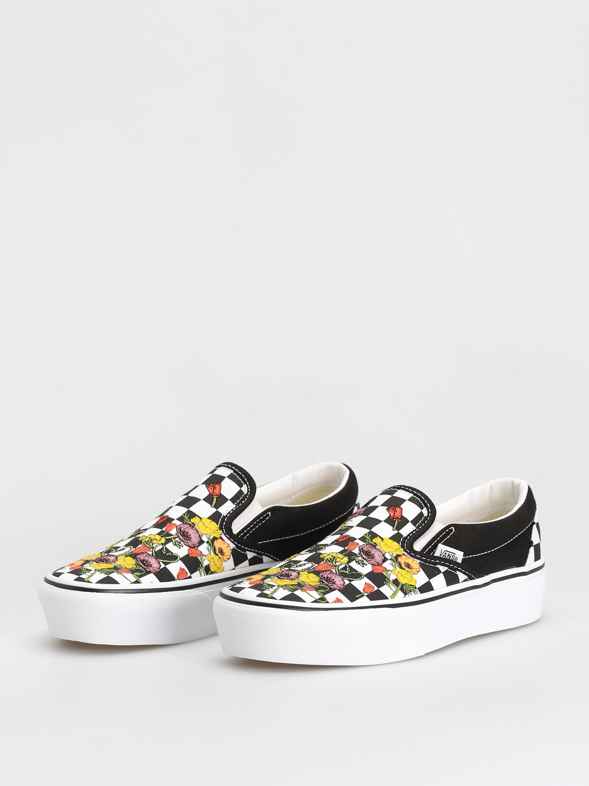 Boty Vans Classic Slip On Platform (poppy checkerboard black/multi)