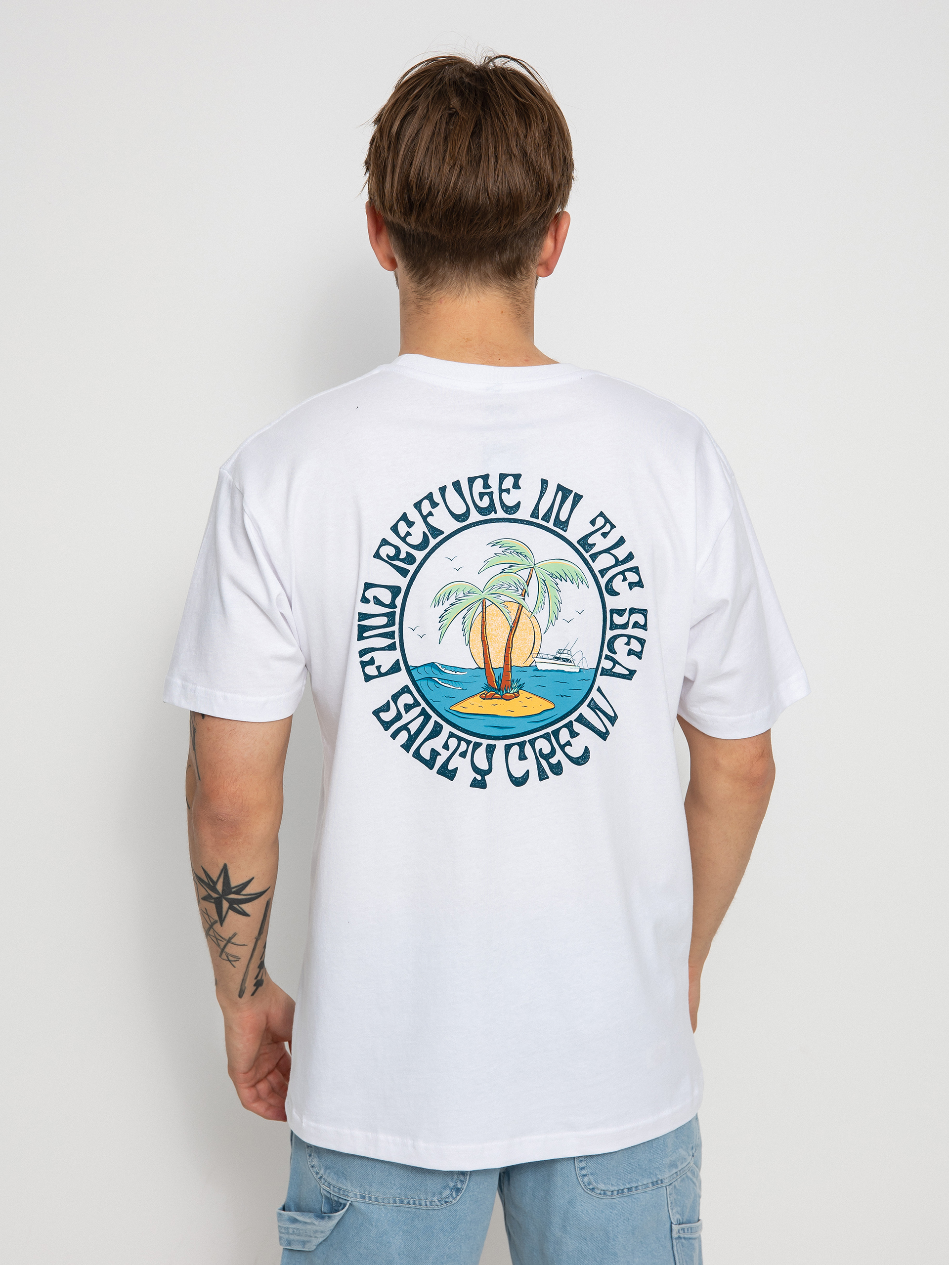 Tričko Salty Crew Dos Palms Premium (white)