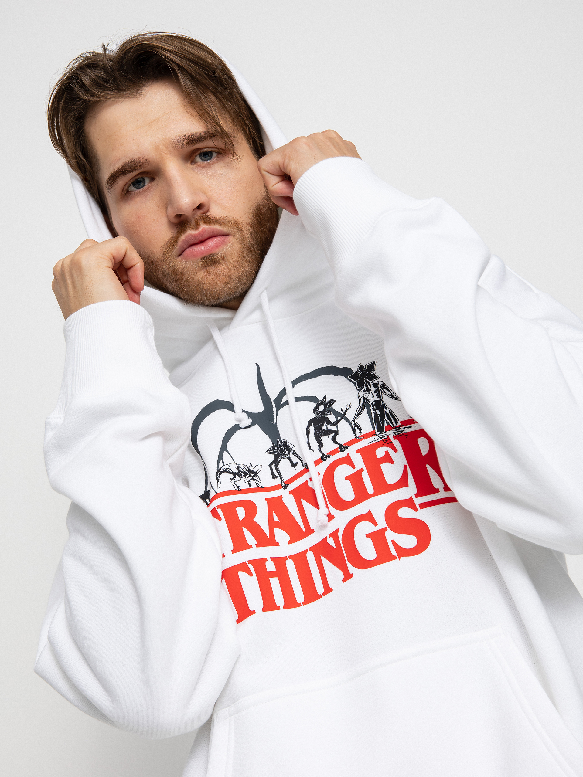 Mikina s kapucí Champion X Stranger Things Hooded Sweatshirt 217780 HD (wht)