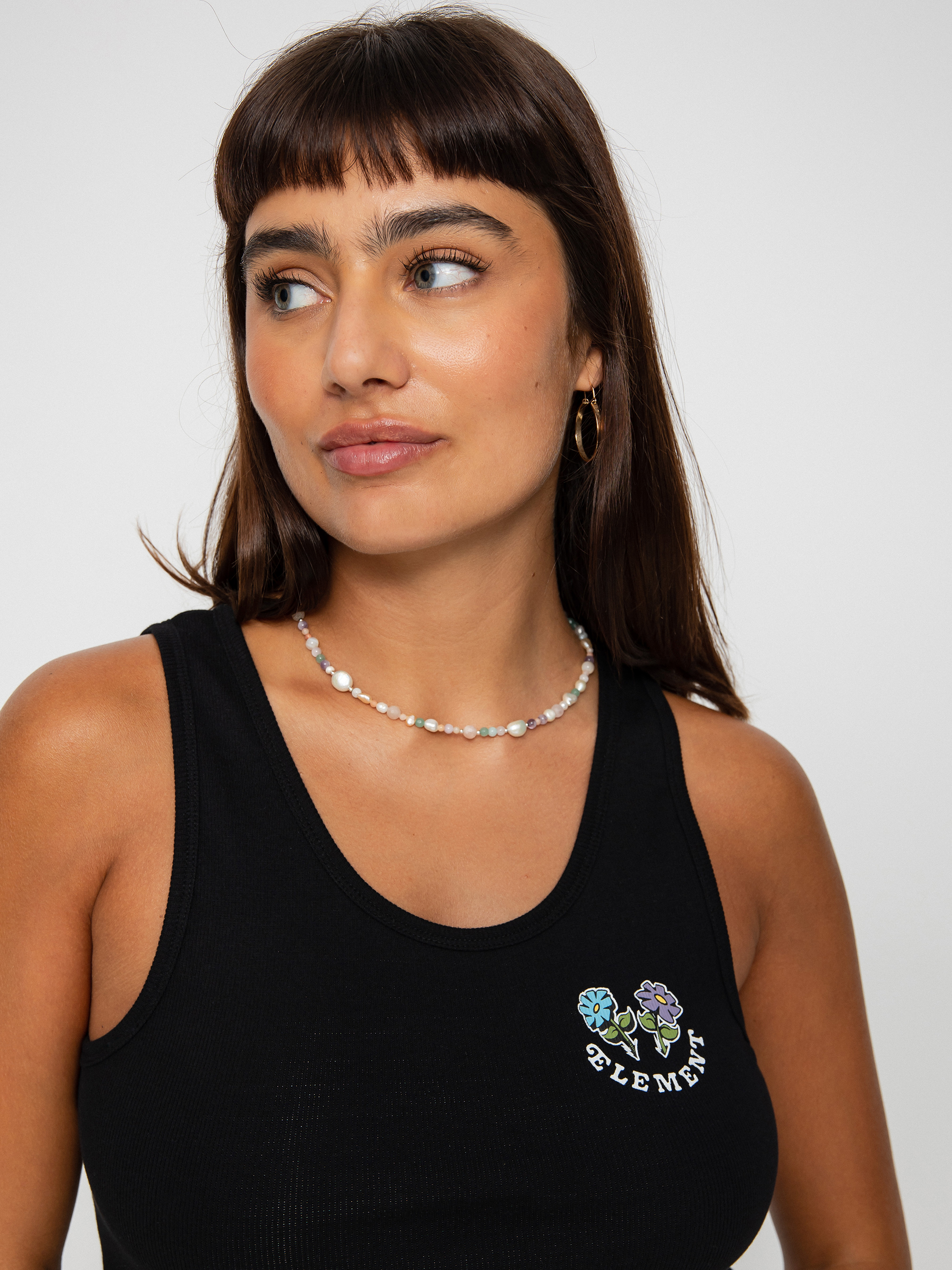 Tričko Element Smile Crop Wmn (flint black)