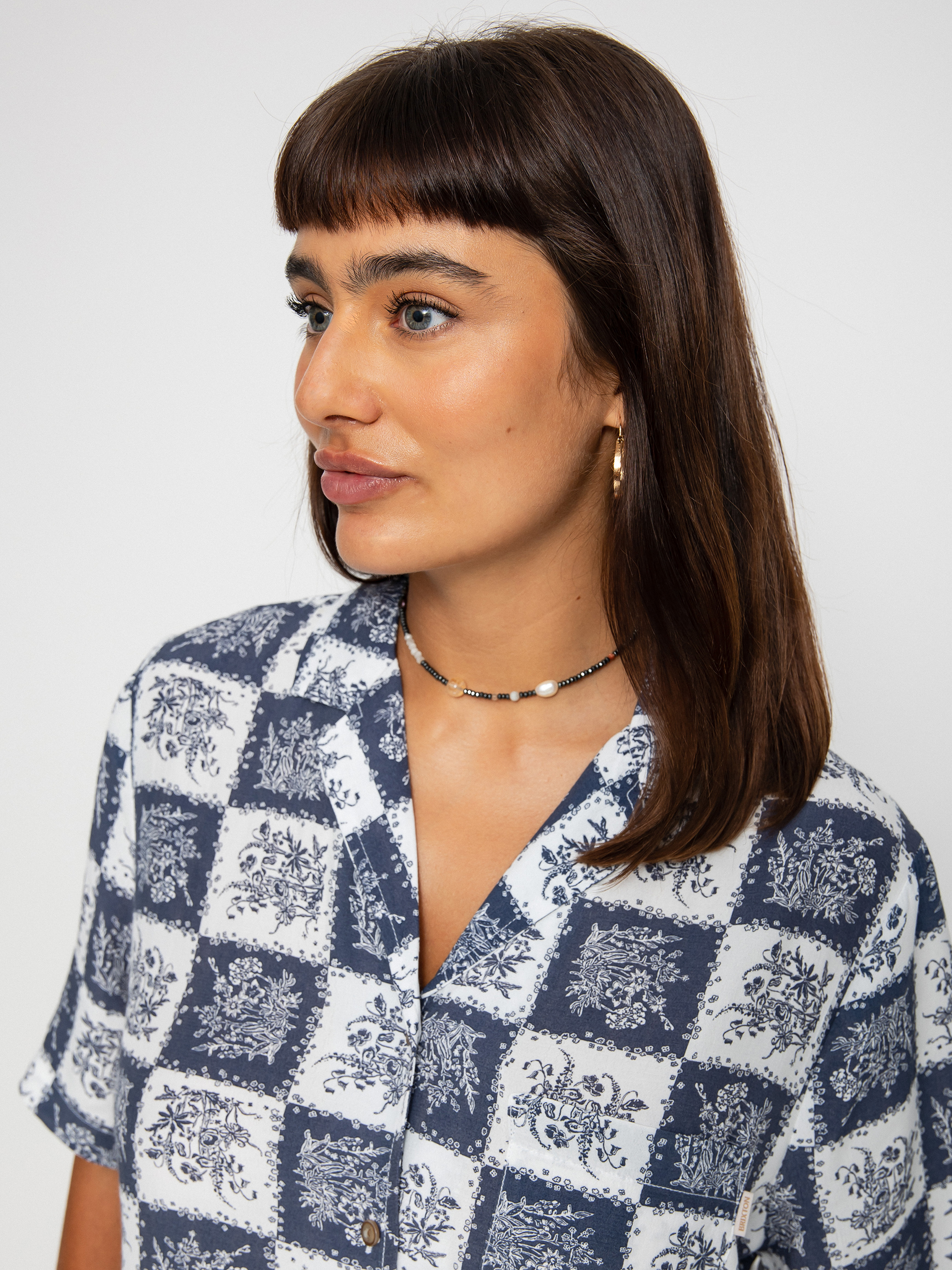 Košile Brixton Bunker Patchwork Bf Wmn (joe blue)