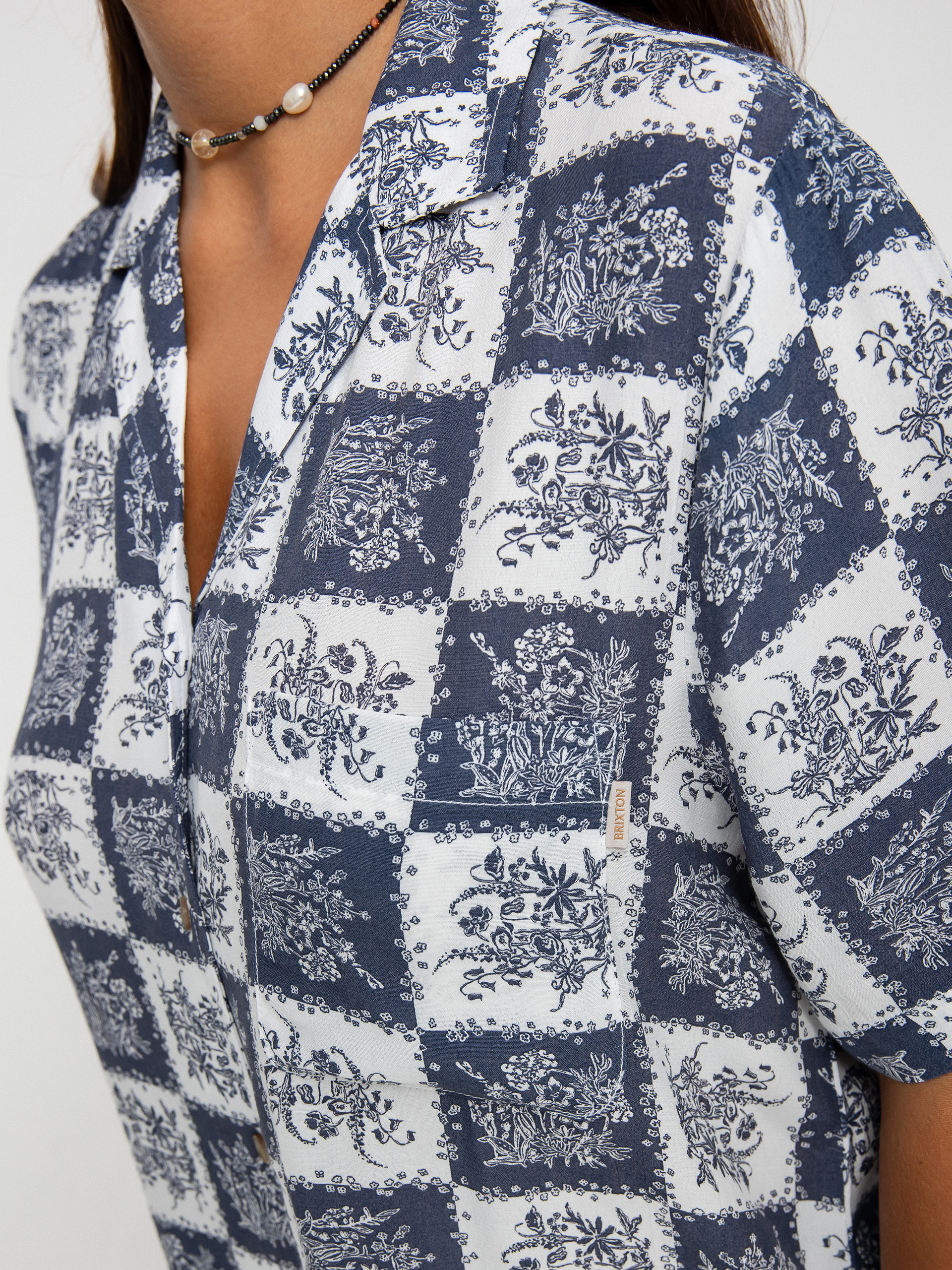 Košile Brixton Bunker Patchwork Bf Wmn (joe blue)