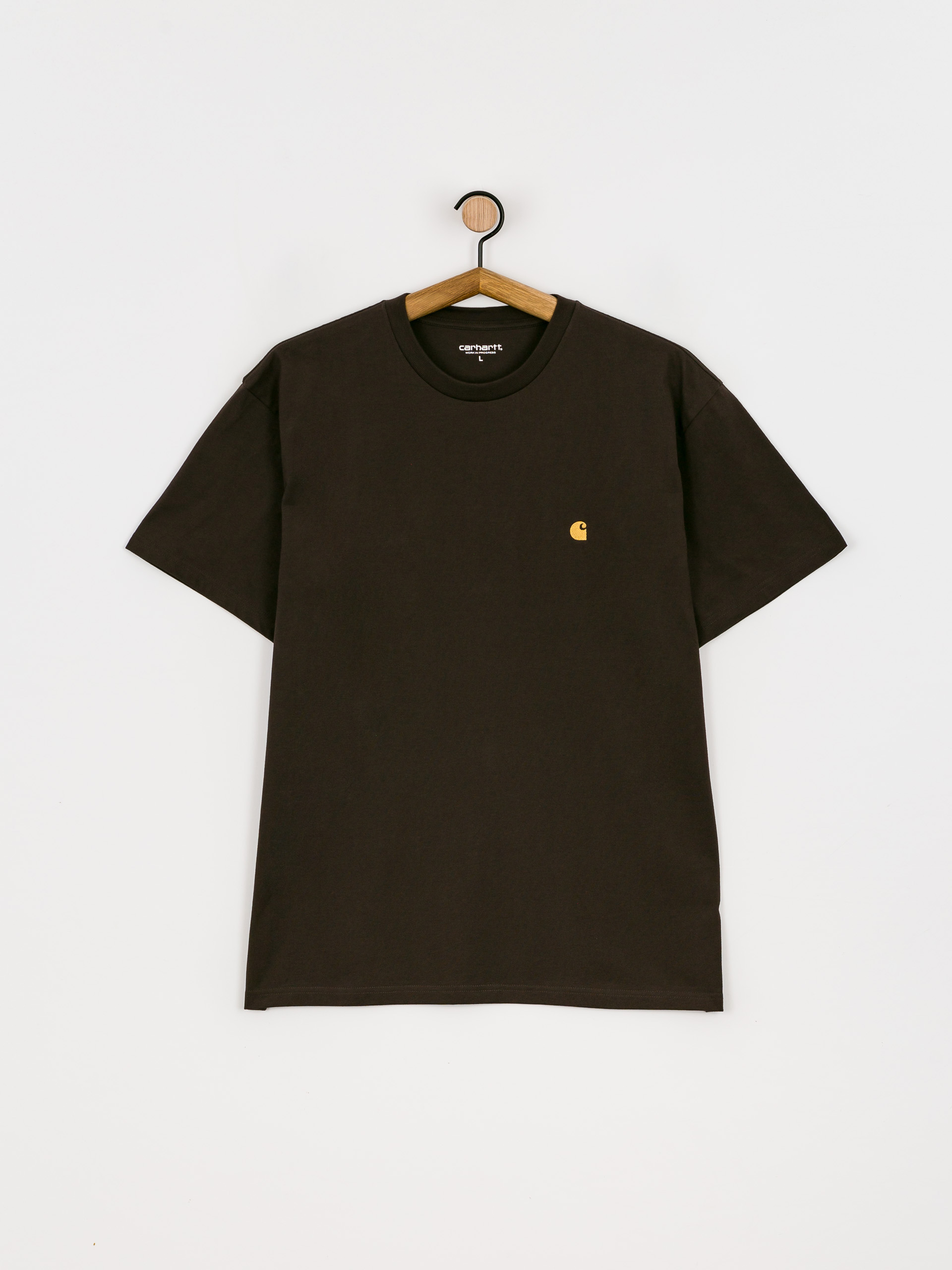 Tričko Carhartt WIP Chase (dark umber/gold)