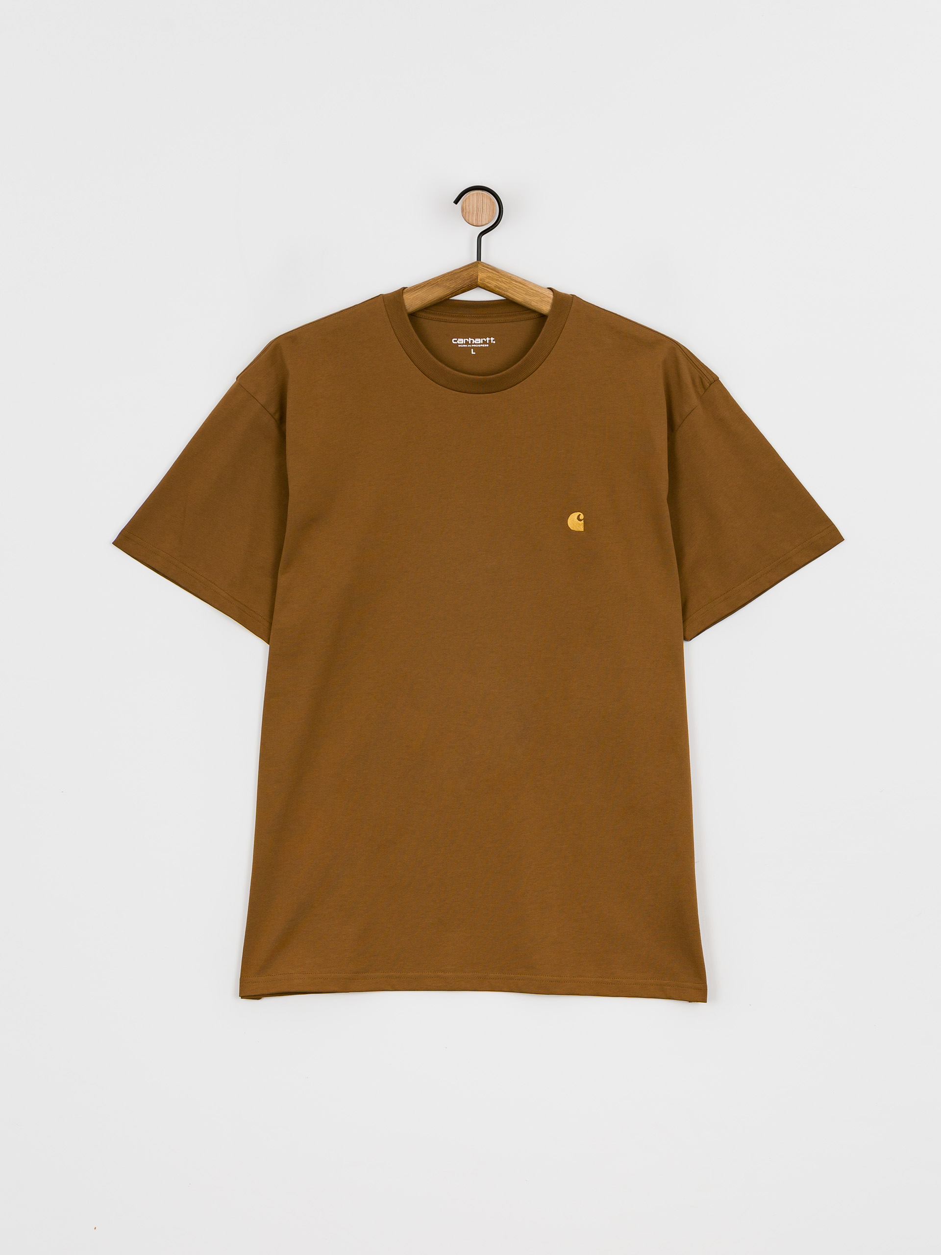 Tričko Carhartt WIP Chase (hamilton brown/gold)