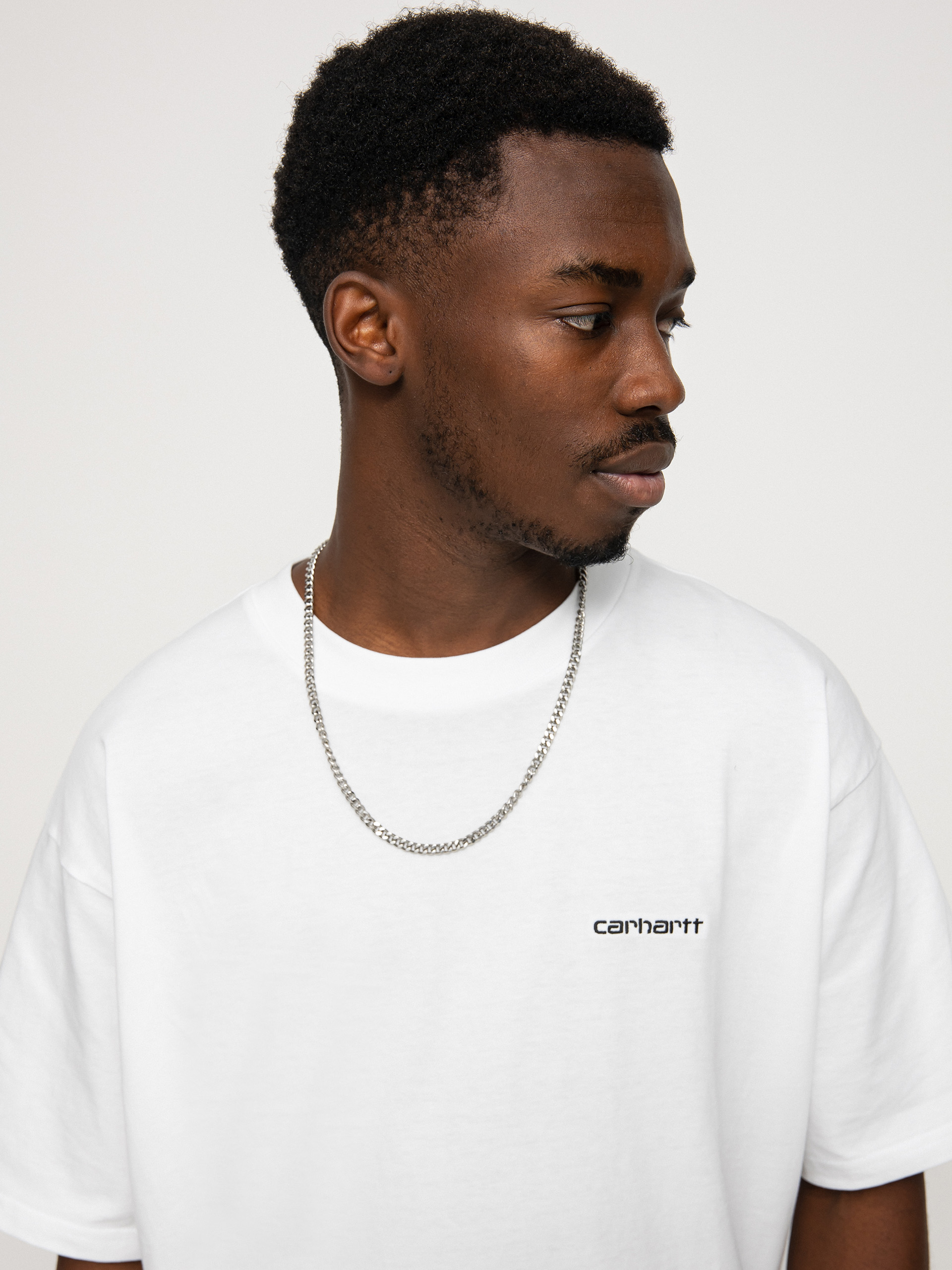 Tričko Carhartt WIP Script Embroidery (white/black)