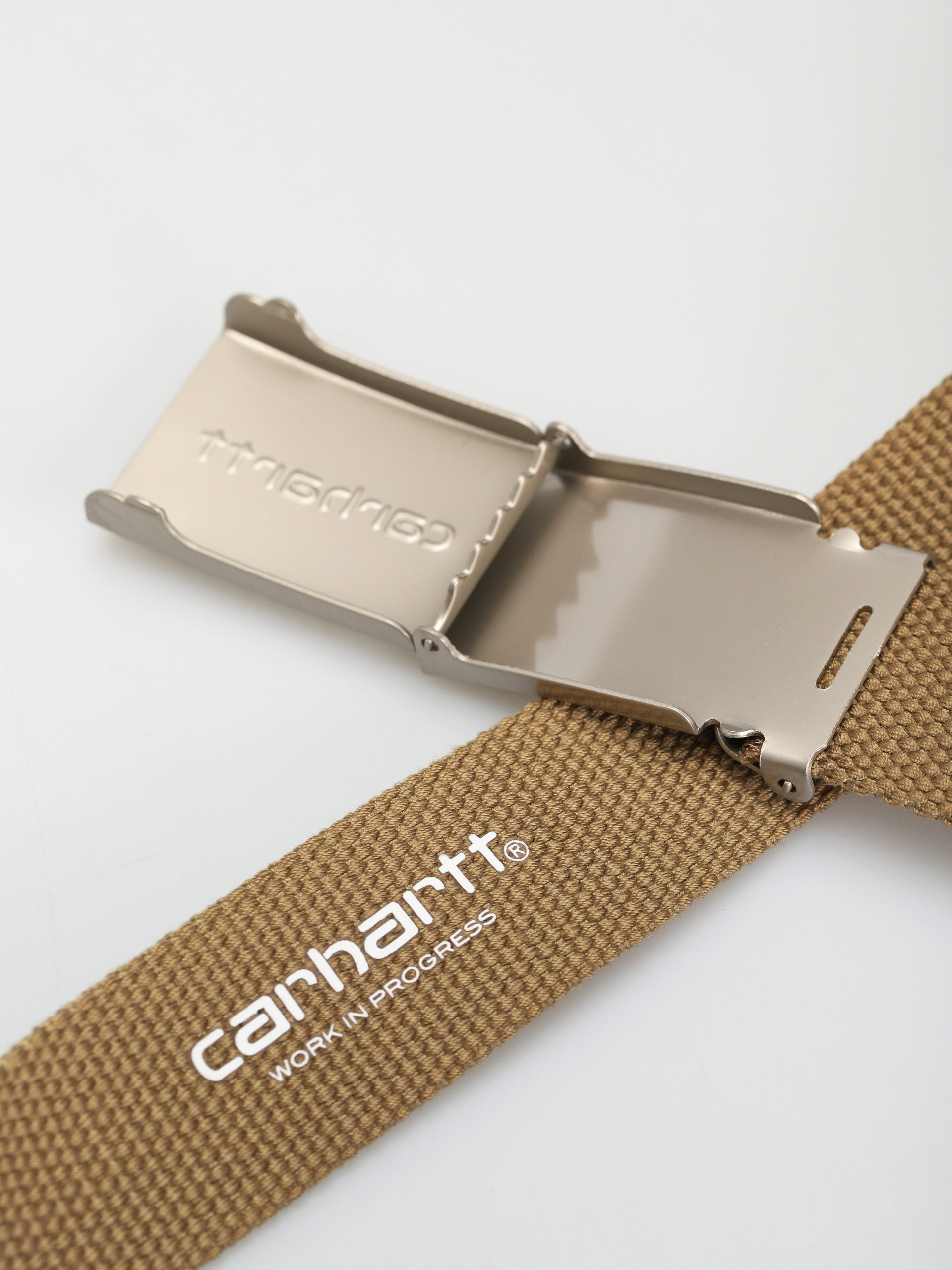 Pásek Carhartt WIP Clip Belt Chrome (leather)
