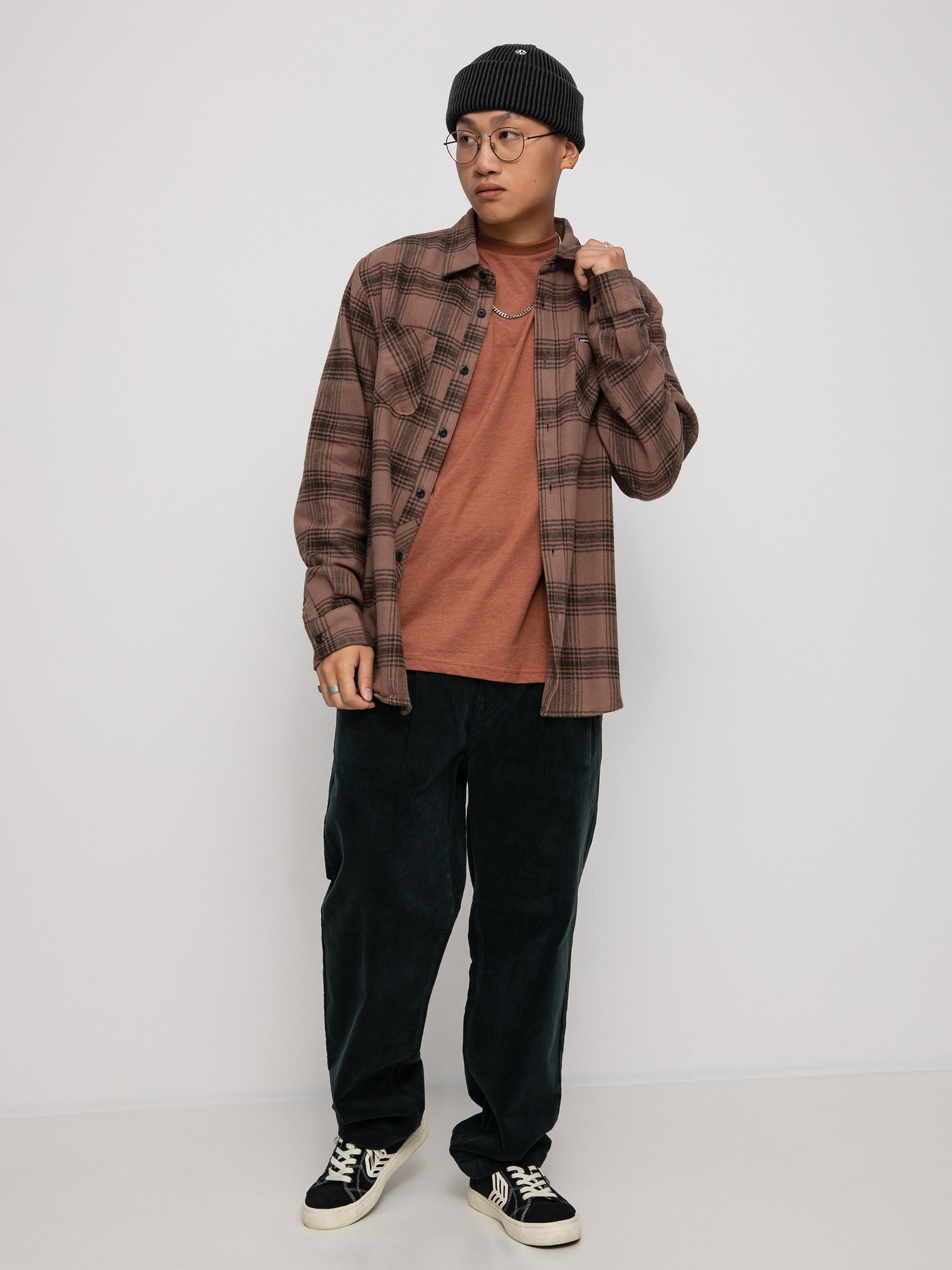 Košile Volcom Tone Stone Ls (doeskin)