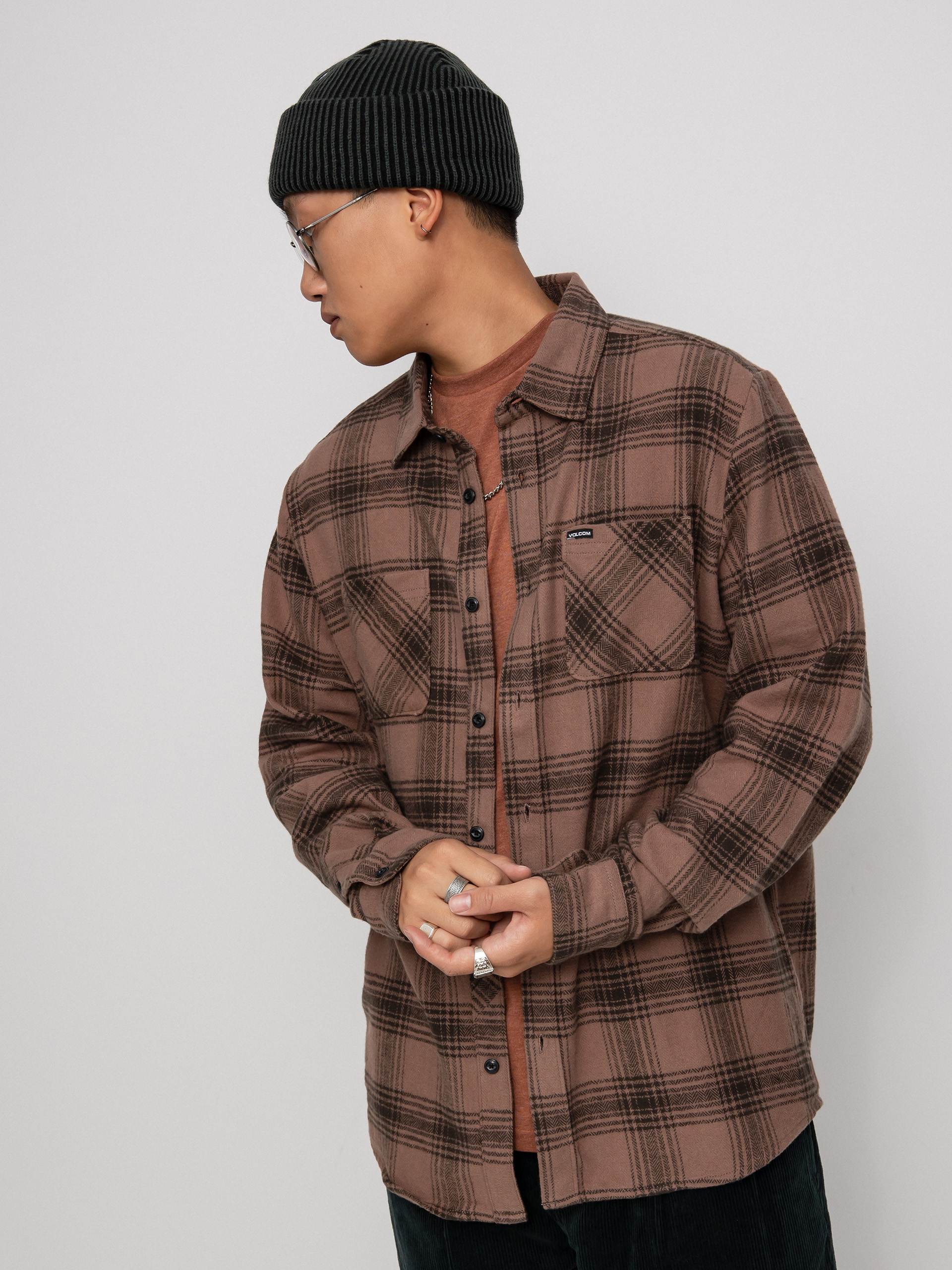 Košile Volcom Tone Stone Ls (doeskin)