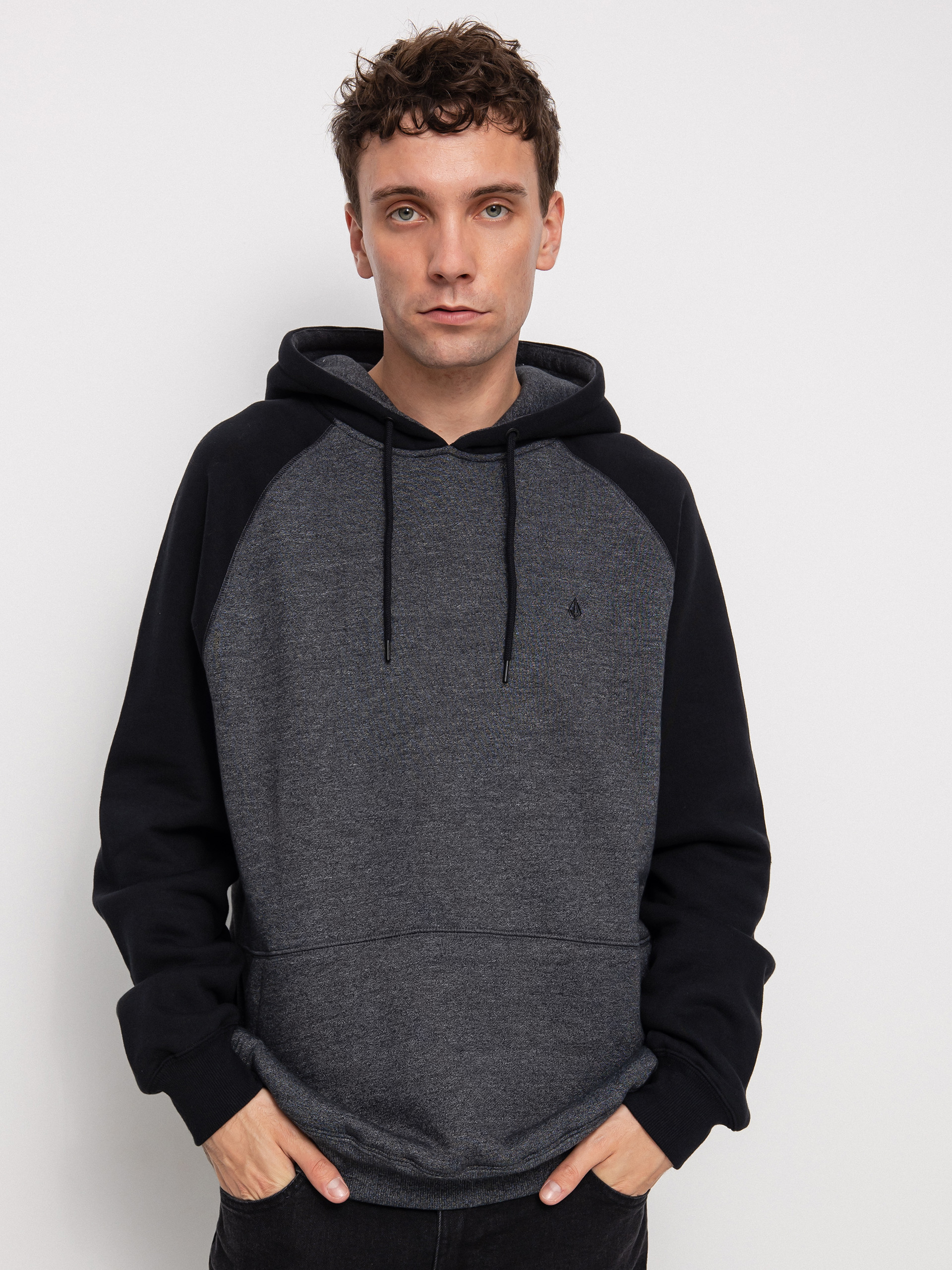 Mikina s kapucí Volcom Homak HD (heather grey)