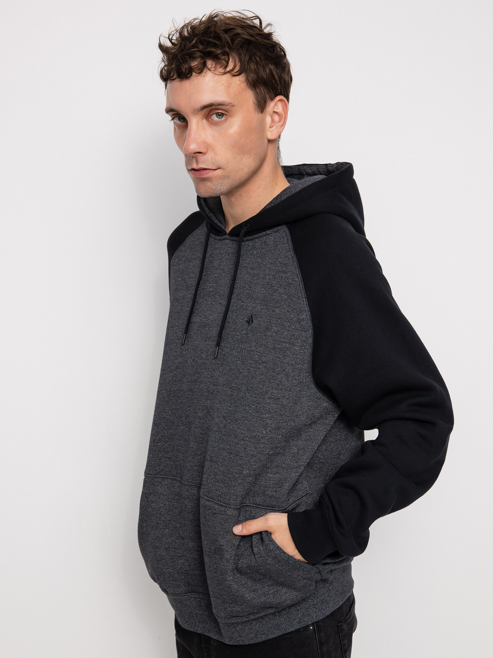 Mikina s kapucí Volcom Homak HD (heather grey)