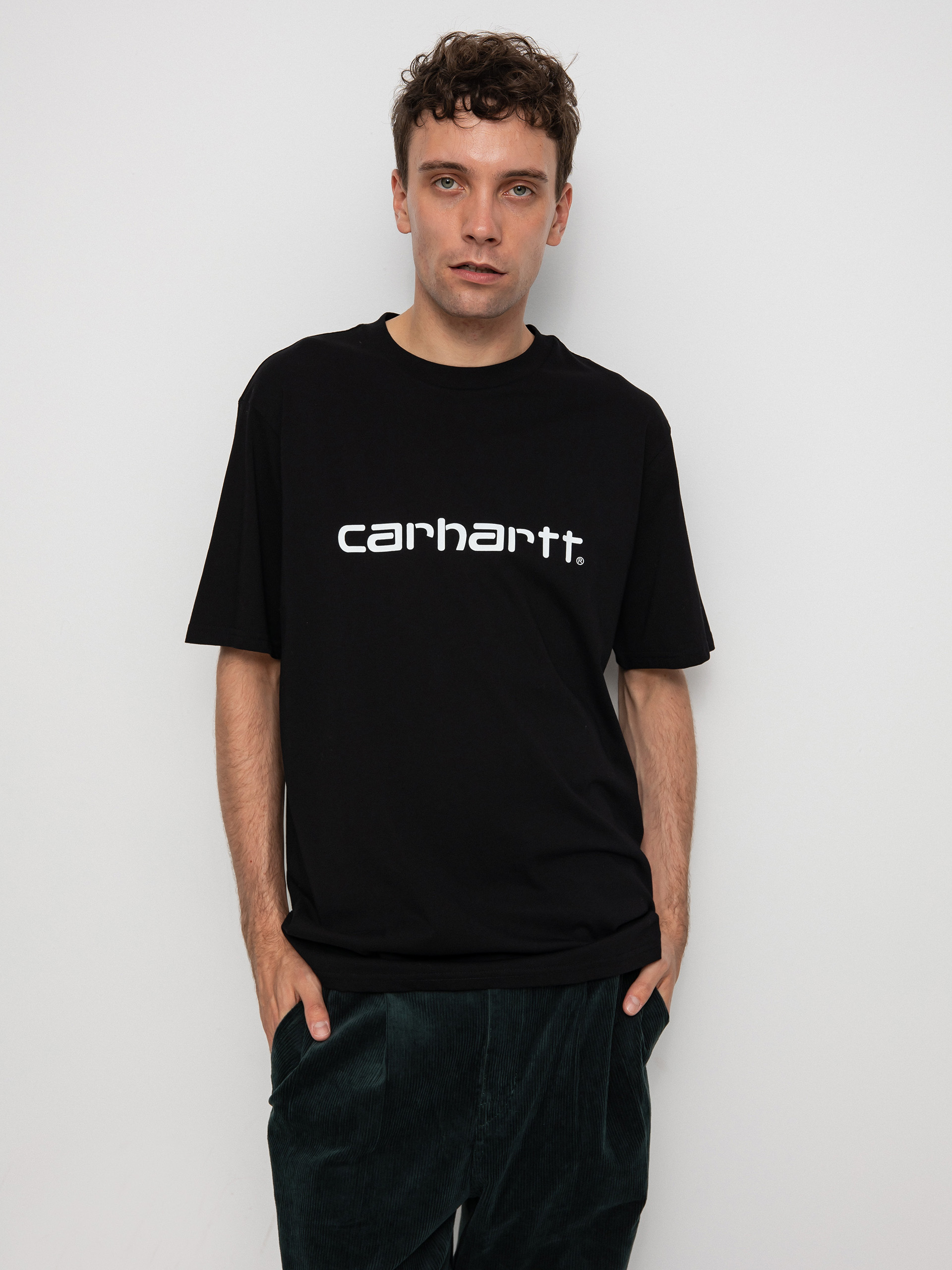 Tričko Carhartt WIP Script (black/white)