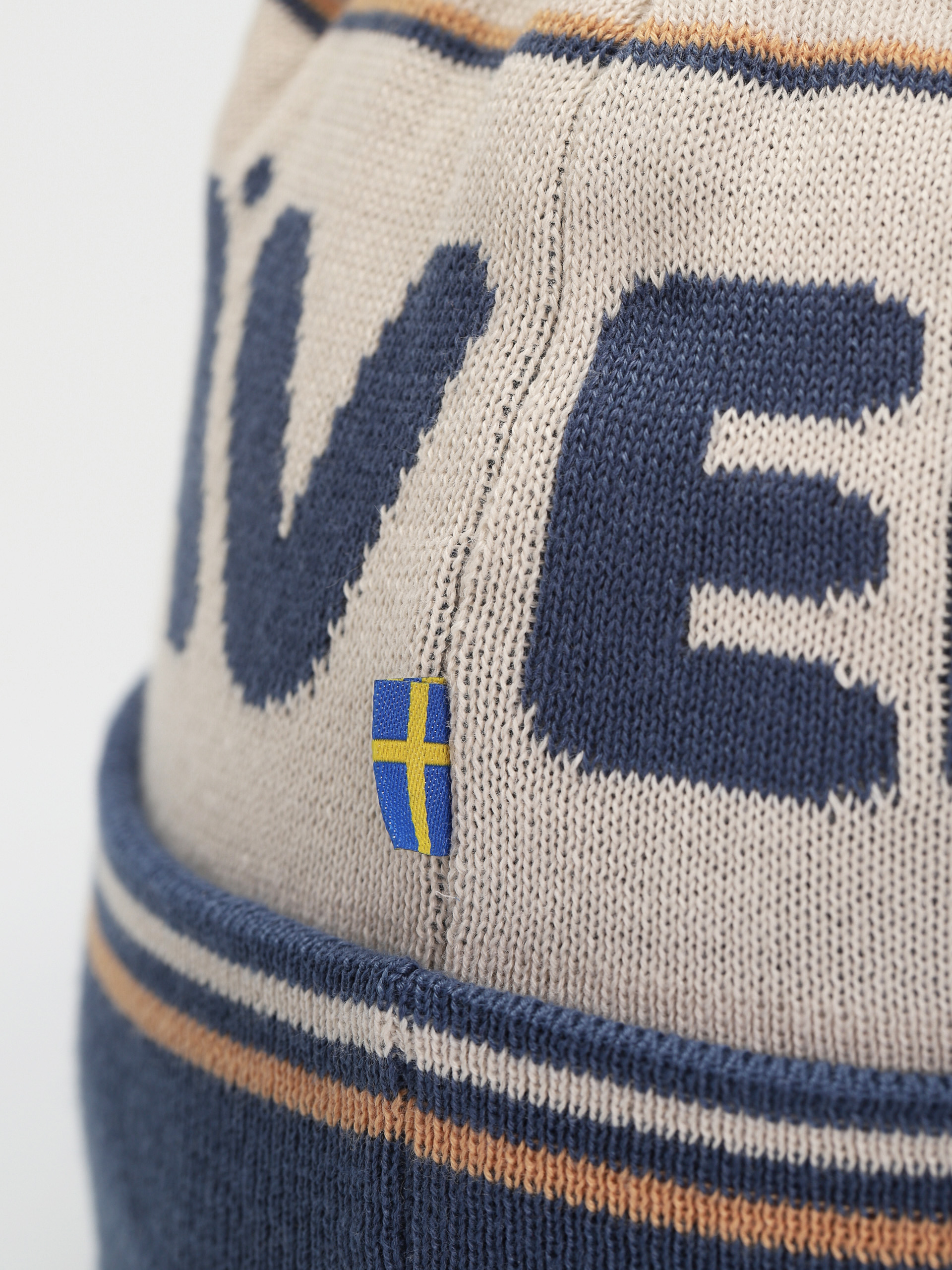 Čepice Fjallraven Pom Hat (chalk white/indigo blue)