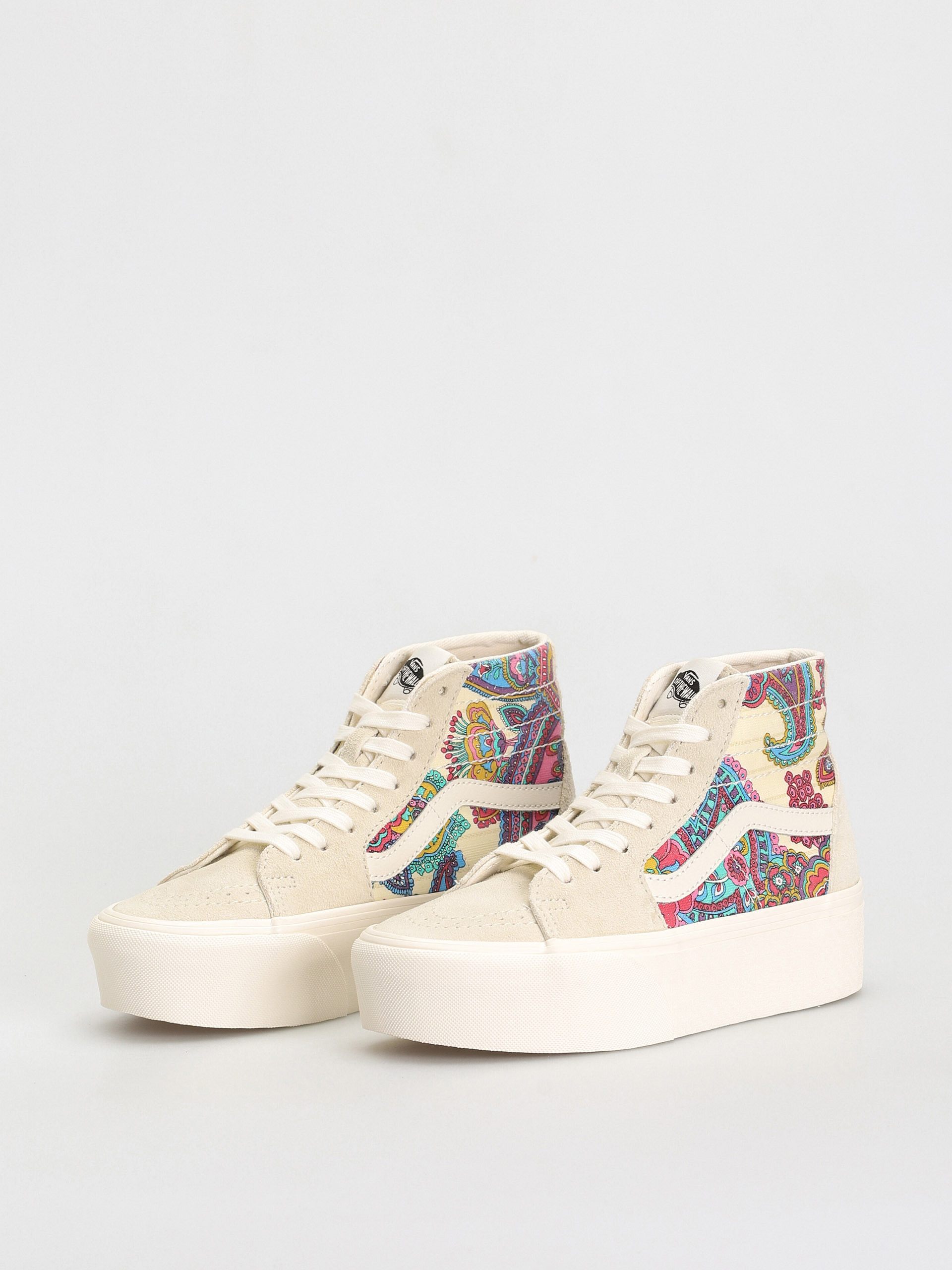 Boty Vans Sk8 Hi Tapered Stackform (paisley bloom turtledove)