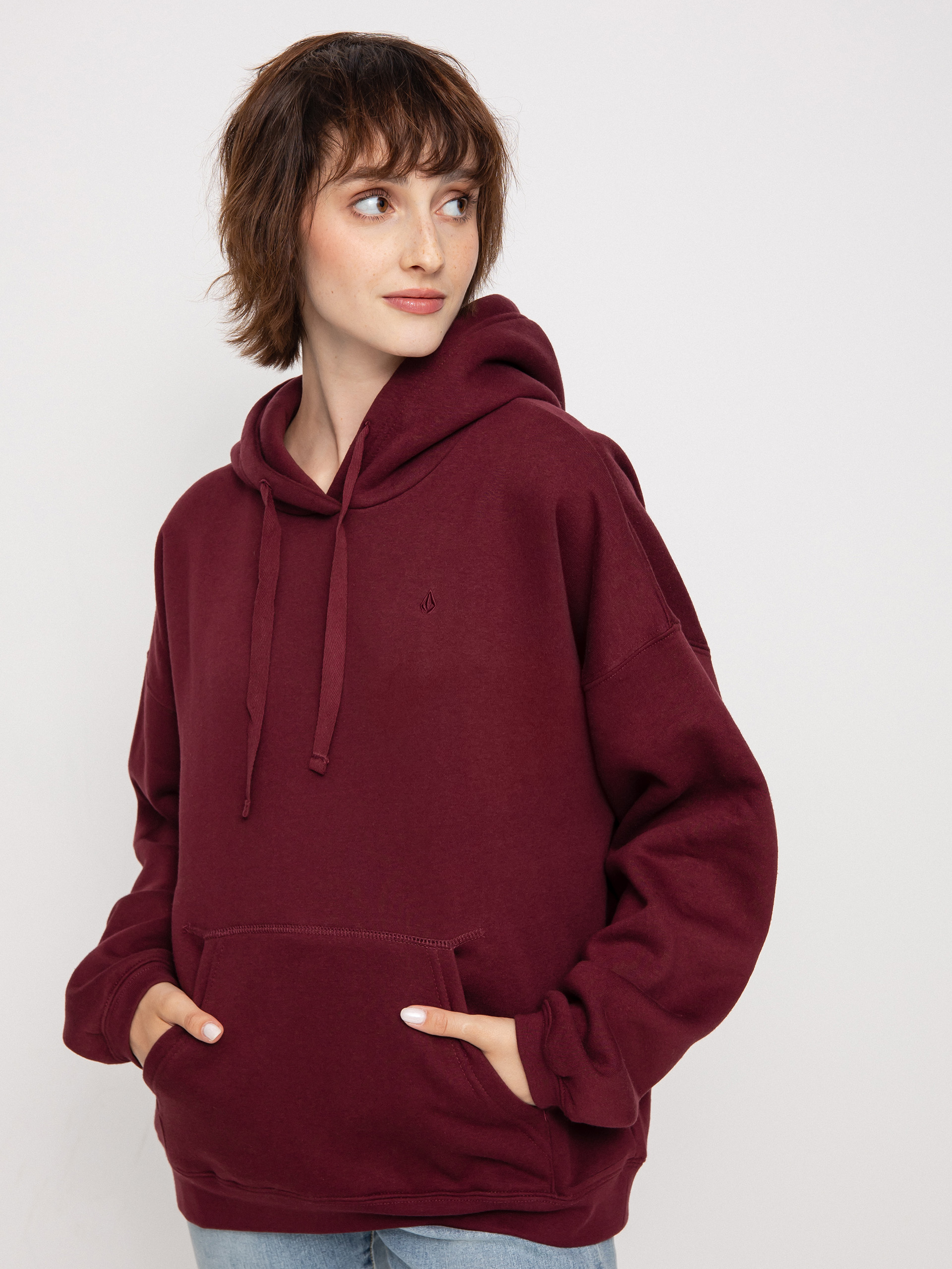 Mikina Volcom Stone Heart II Wmn (burgundy)