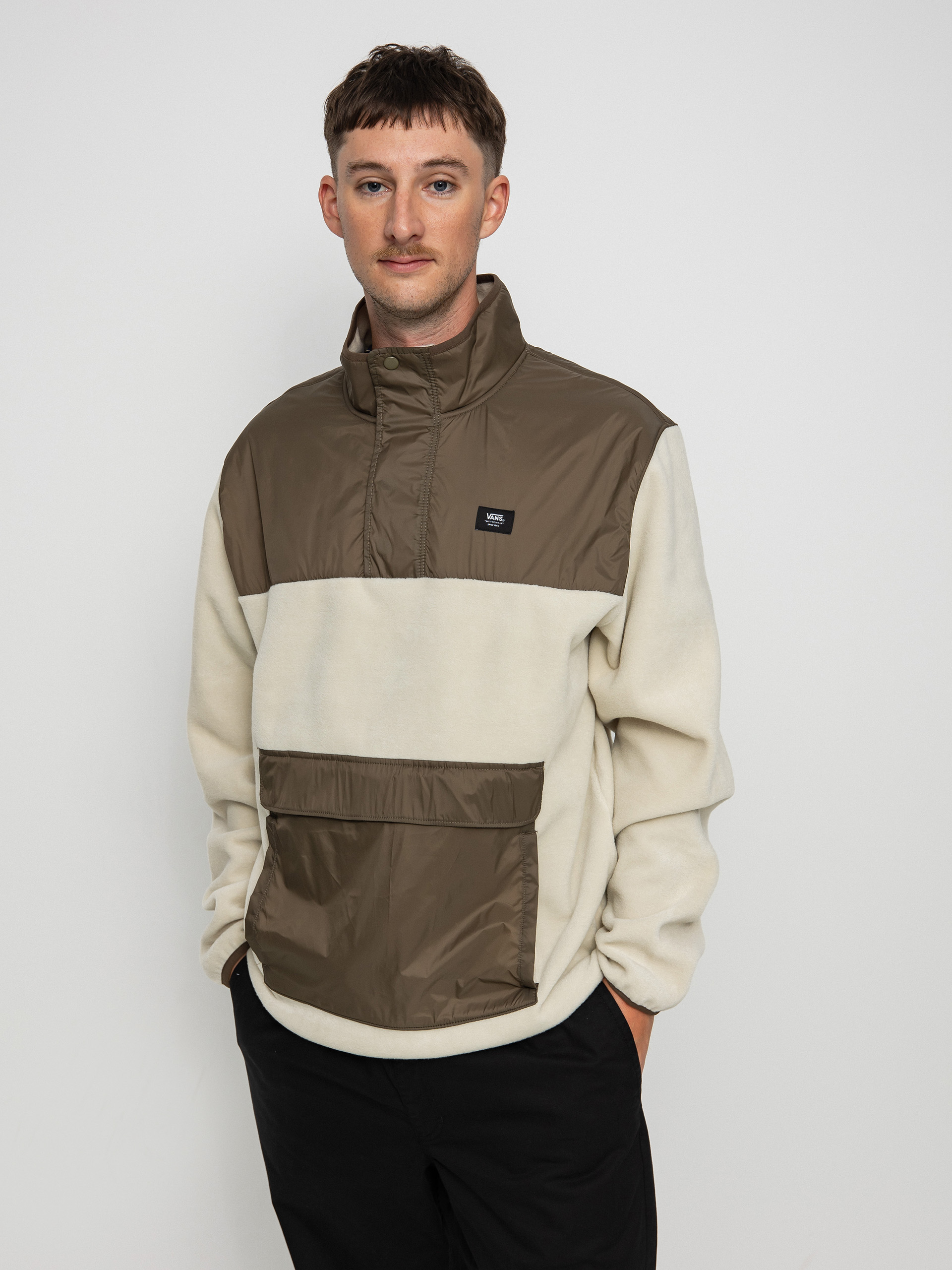 Pánský Mikina s kapucí Vans Mammoth (oatmeal/canteen)