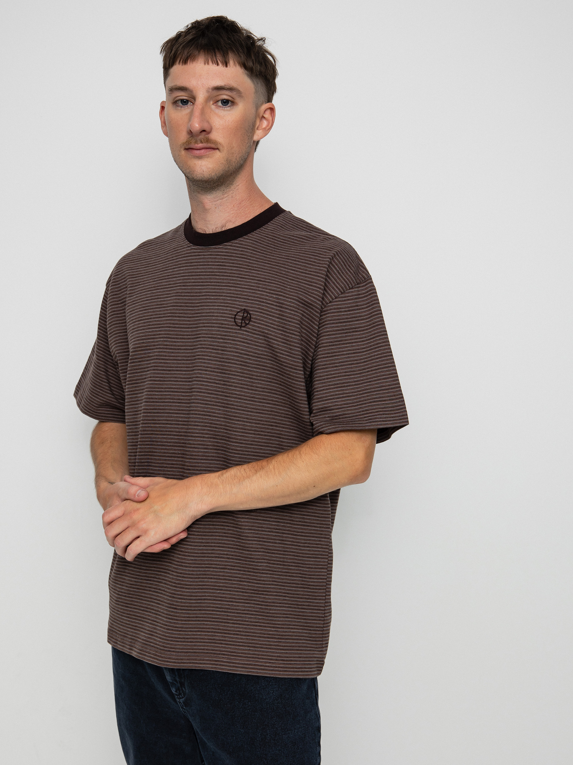 Tričko Polar Skate Dizzy Stripe (chocolate)