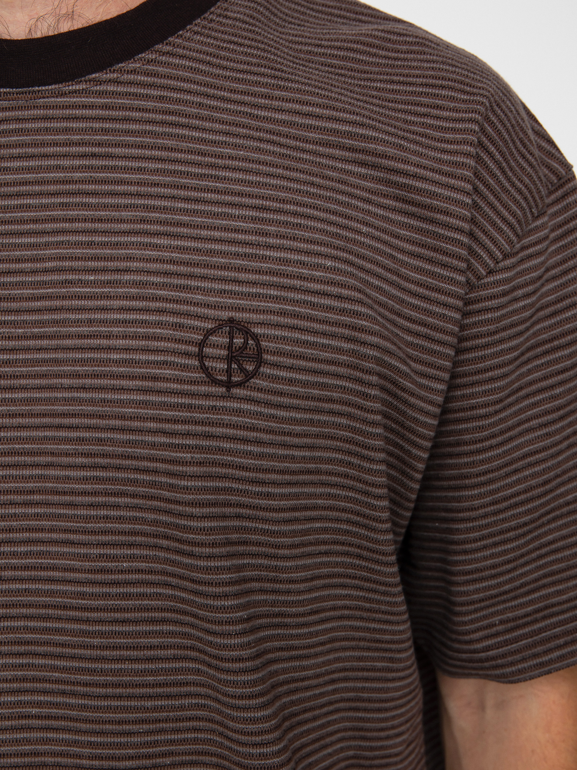 Tričko Polar Skate Dizzy Stripe (chocolate)