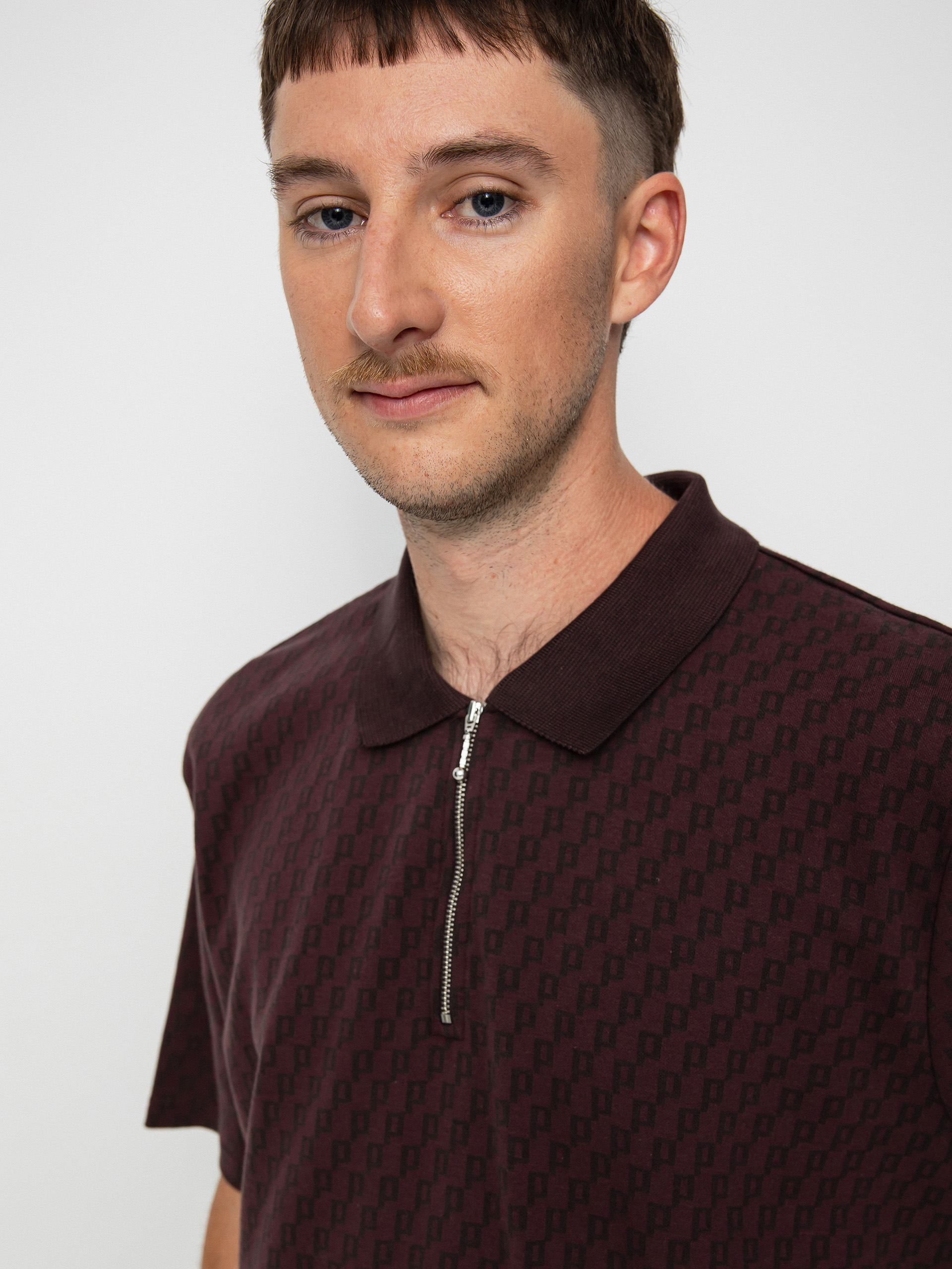 Polo tričko Polar Skate Zip (bordeaux)