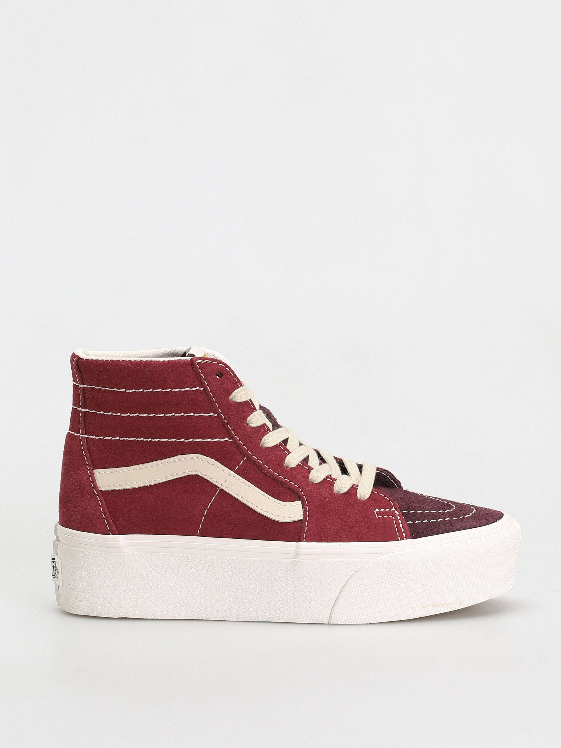 Boty Vans Sk8 Hi Tapered Stackform (varsity suede tawny port)