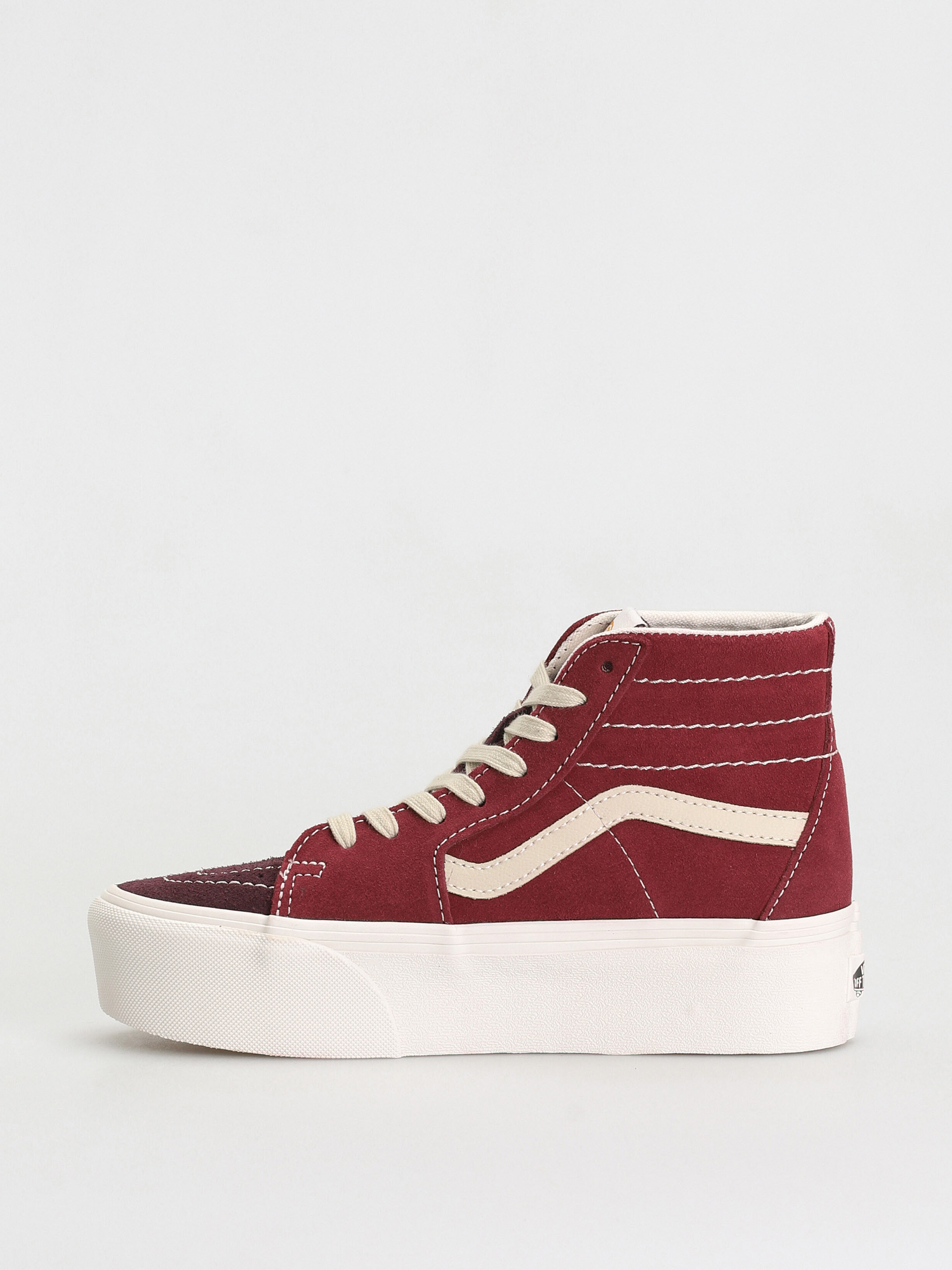 Boty Vans Sk8 Hi Tapered Stackform (varsity suede tawny port)