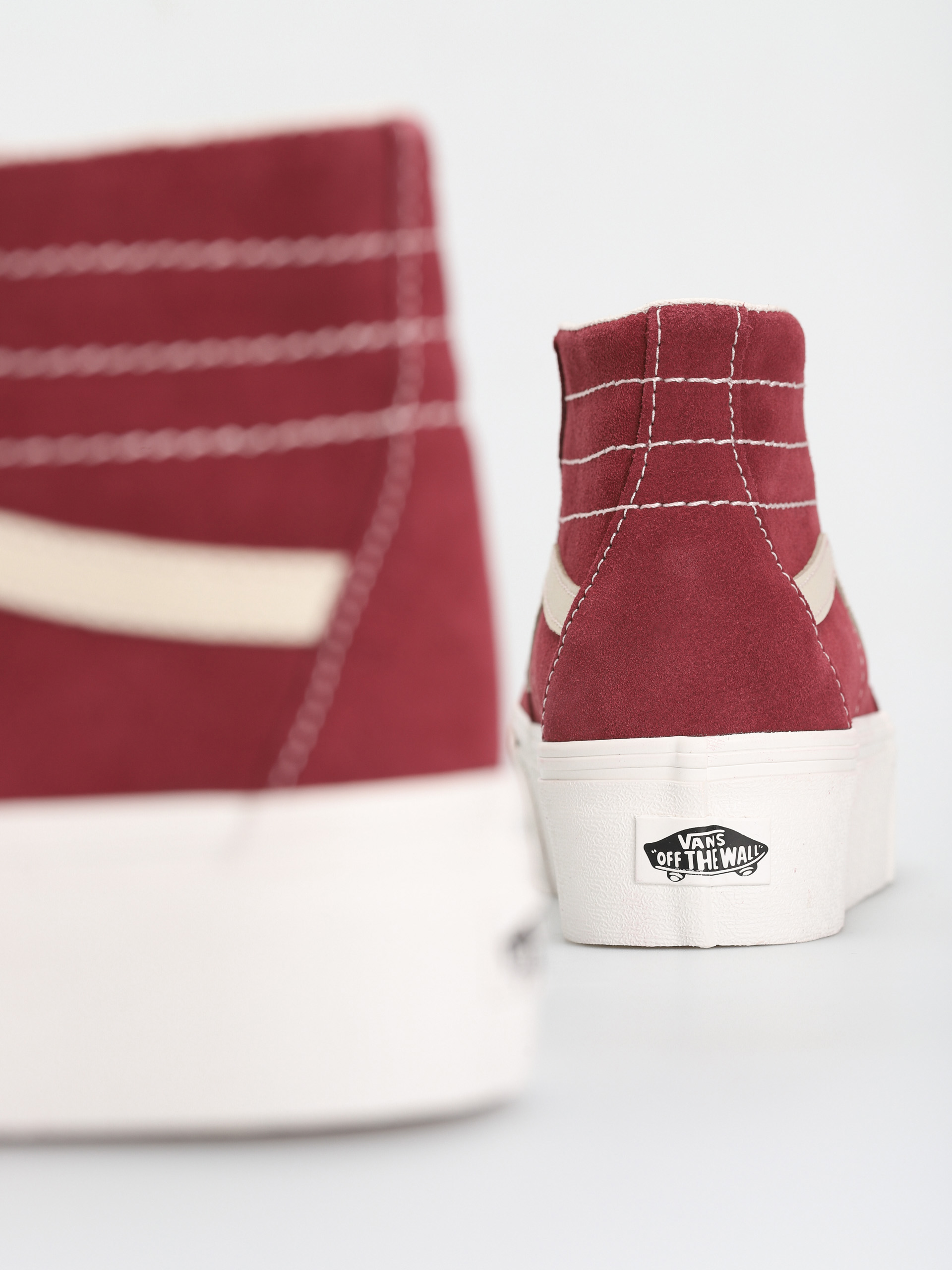Boty Vans Sk8 Hi Tapered Stackform (varsity suede tawny port)