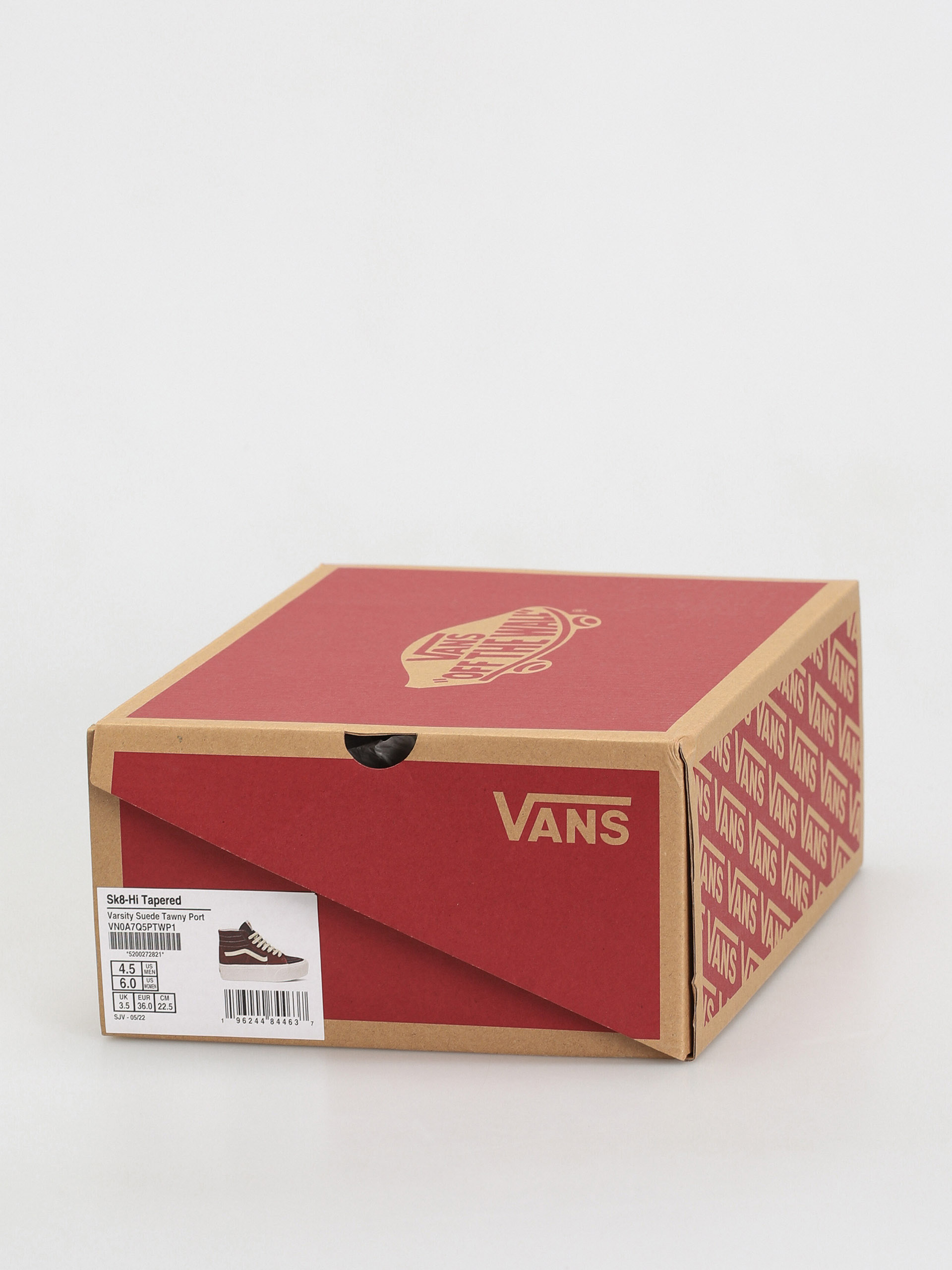 Boty Vans Sk8 Hi Tapered Stackform (varsity suede tawny port)