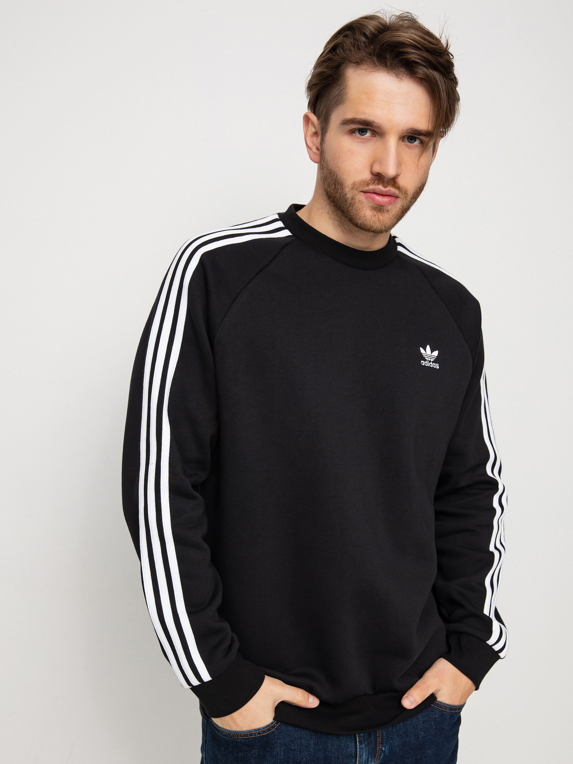 Mikina adidas Originals 3 Stripes Crew (black)