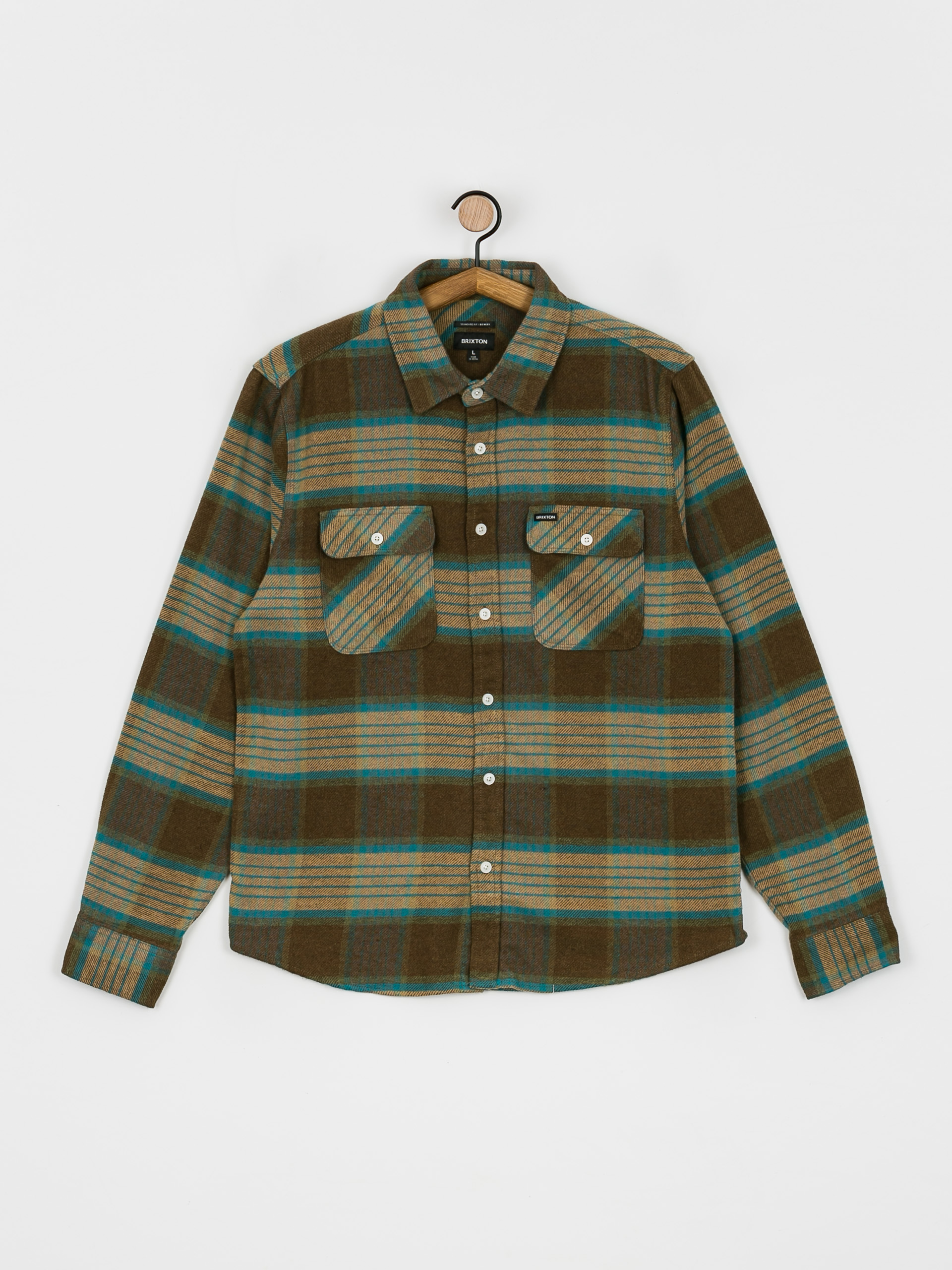 Košile Brixton Bowery Flannel Ls (mojave/heather grey/desert pal)
