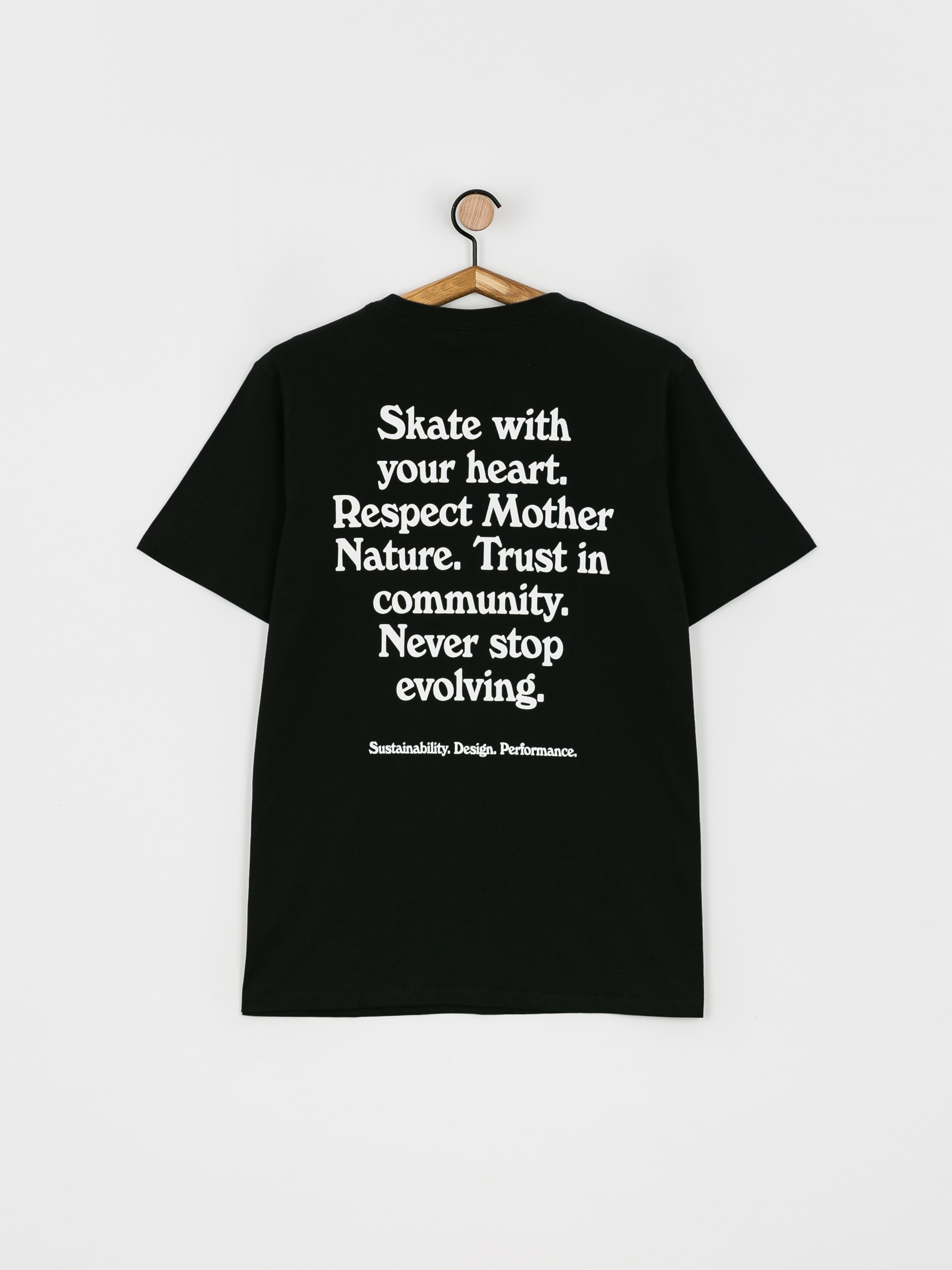 Tričko Cariuma Skate with your Heart (black)