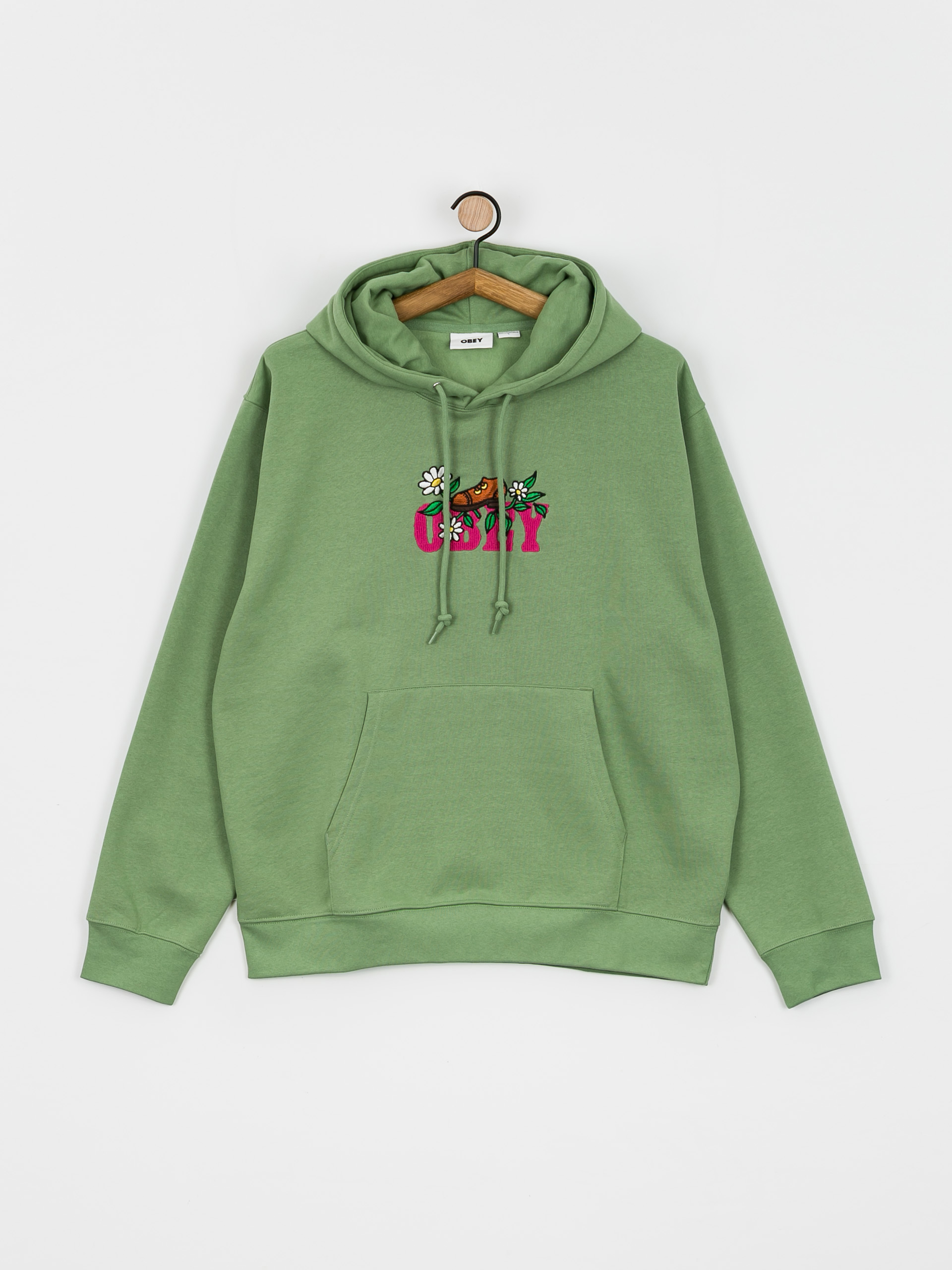 Mikina s kapucí OBEY Step HD (jade)