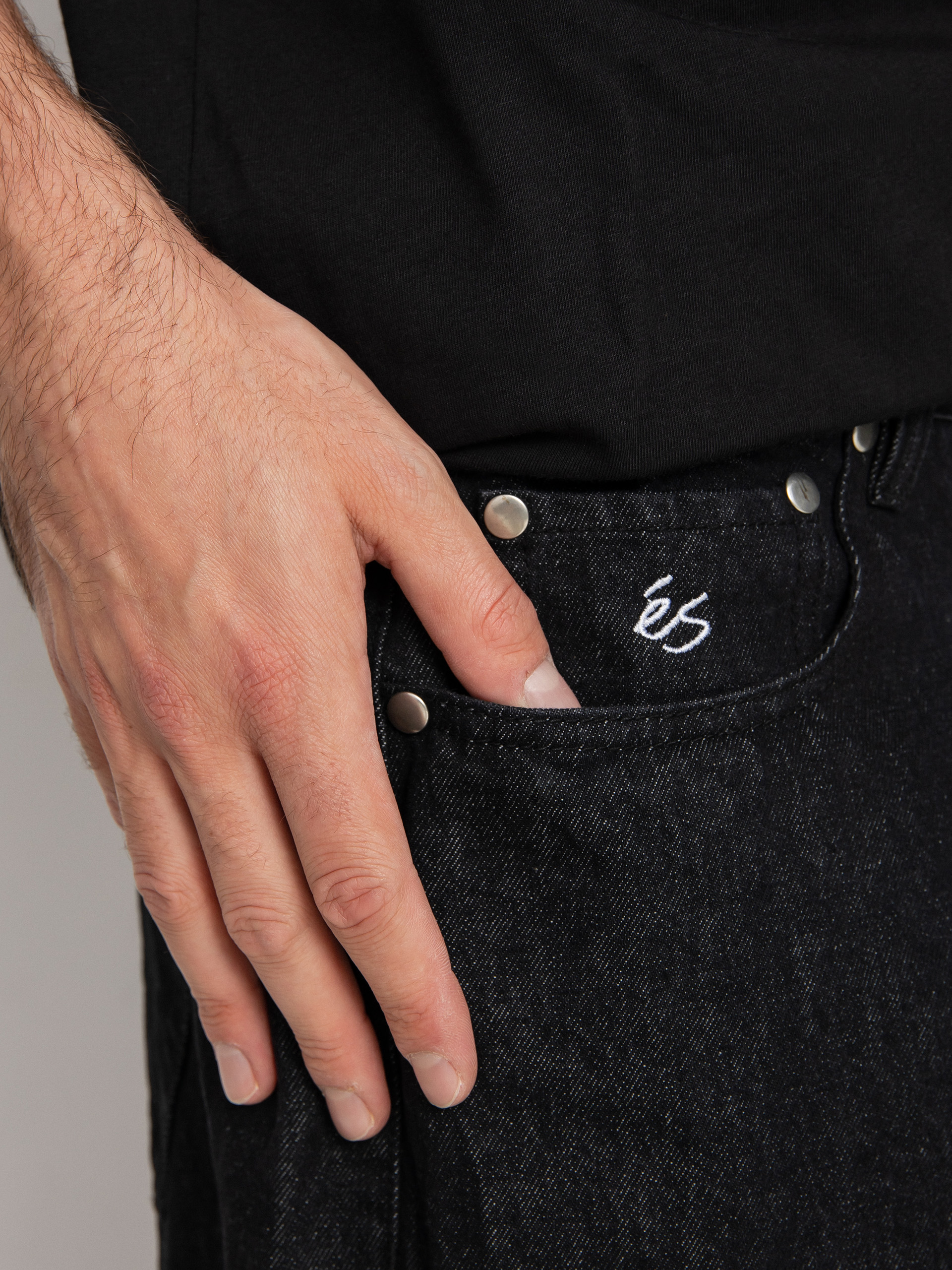 Kalhoty eS Baggy Denim (black wash)