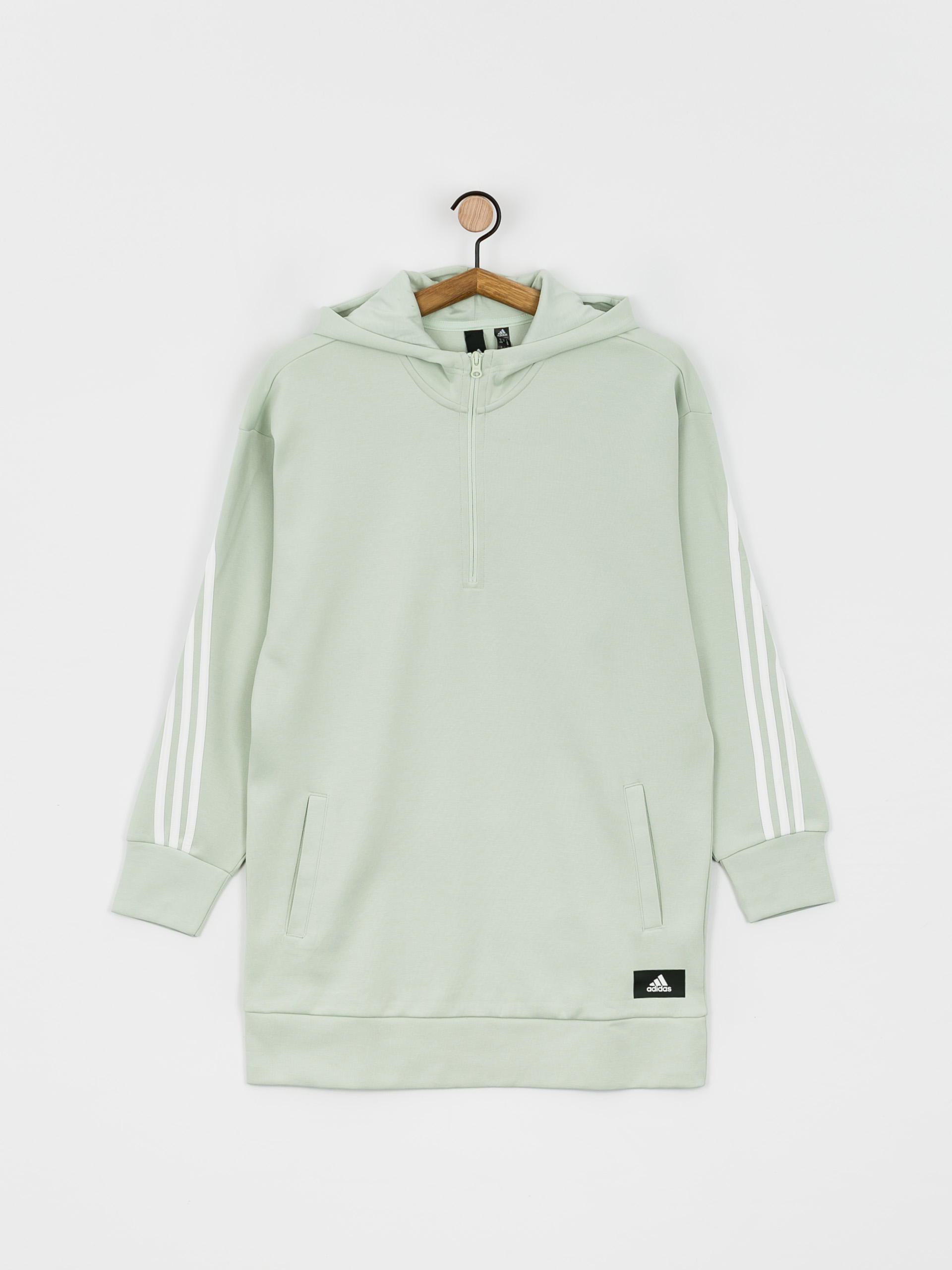 Mikina s kapucí adidas Originals Fi 3S Long HD Wmn (lingrn)