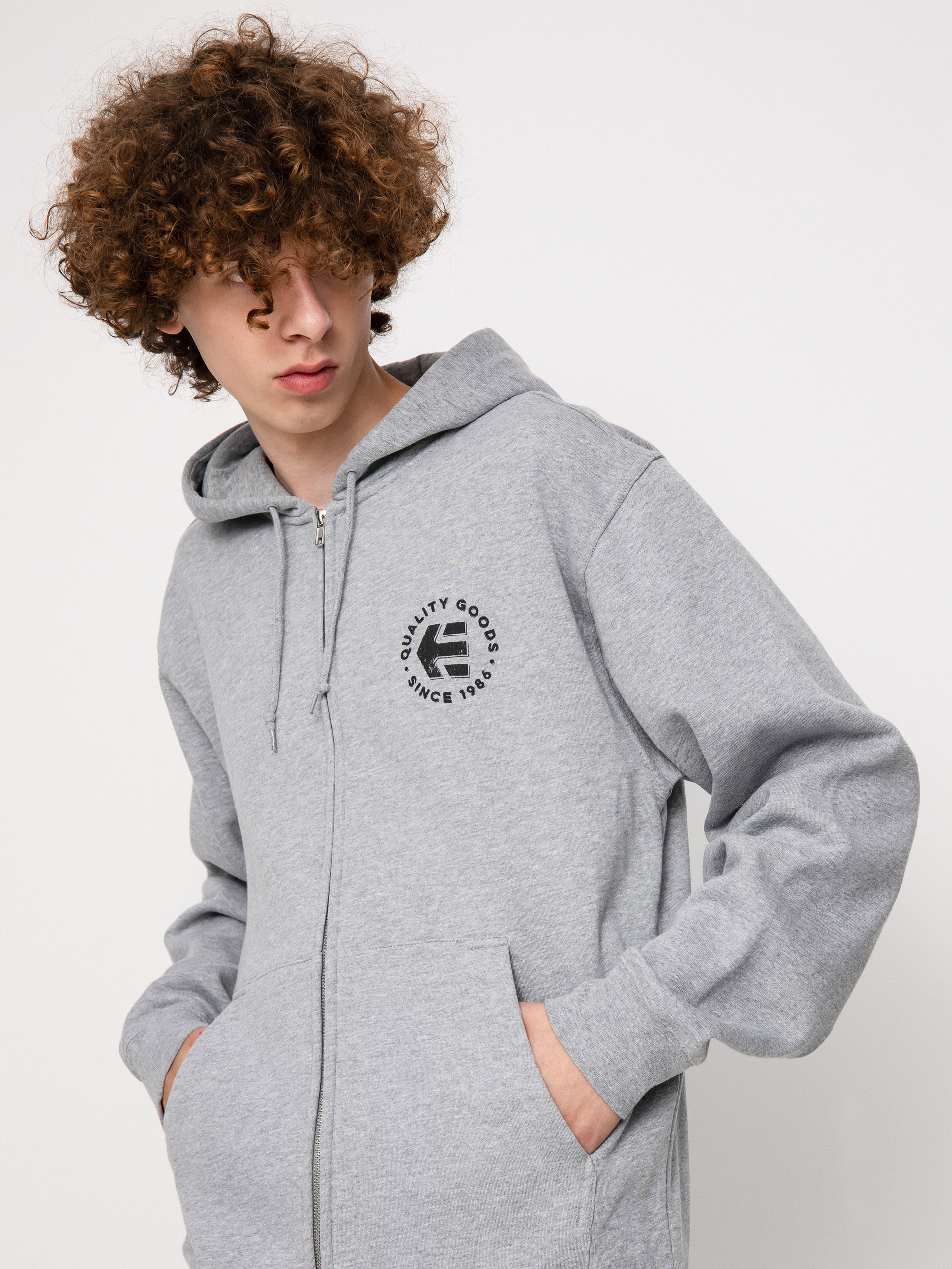 Mikina s kapucí Etnies Since 1986 Zip (grey/heather)