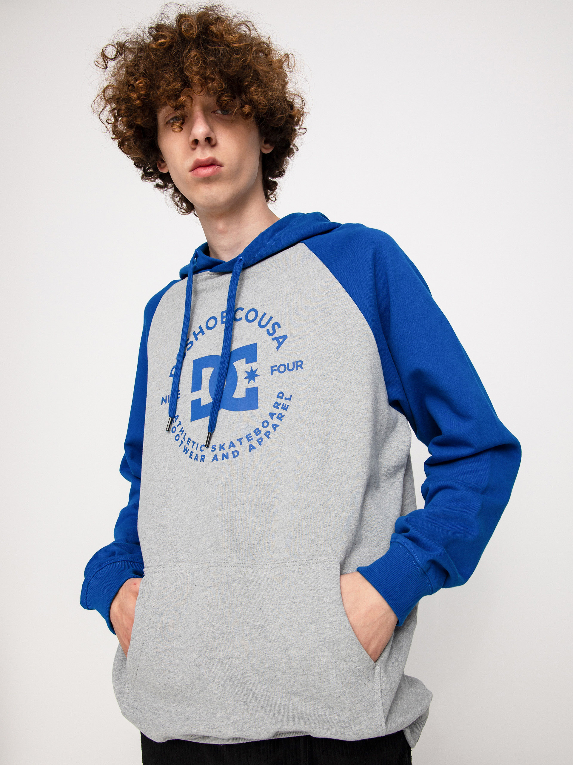 Mikina s kapucí DC Star Pilot Raglan HD (heather grey/turkish)