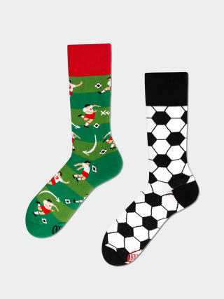 Ponožky Many Mornings Football Fan (green/black/white)