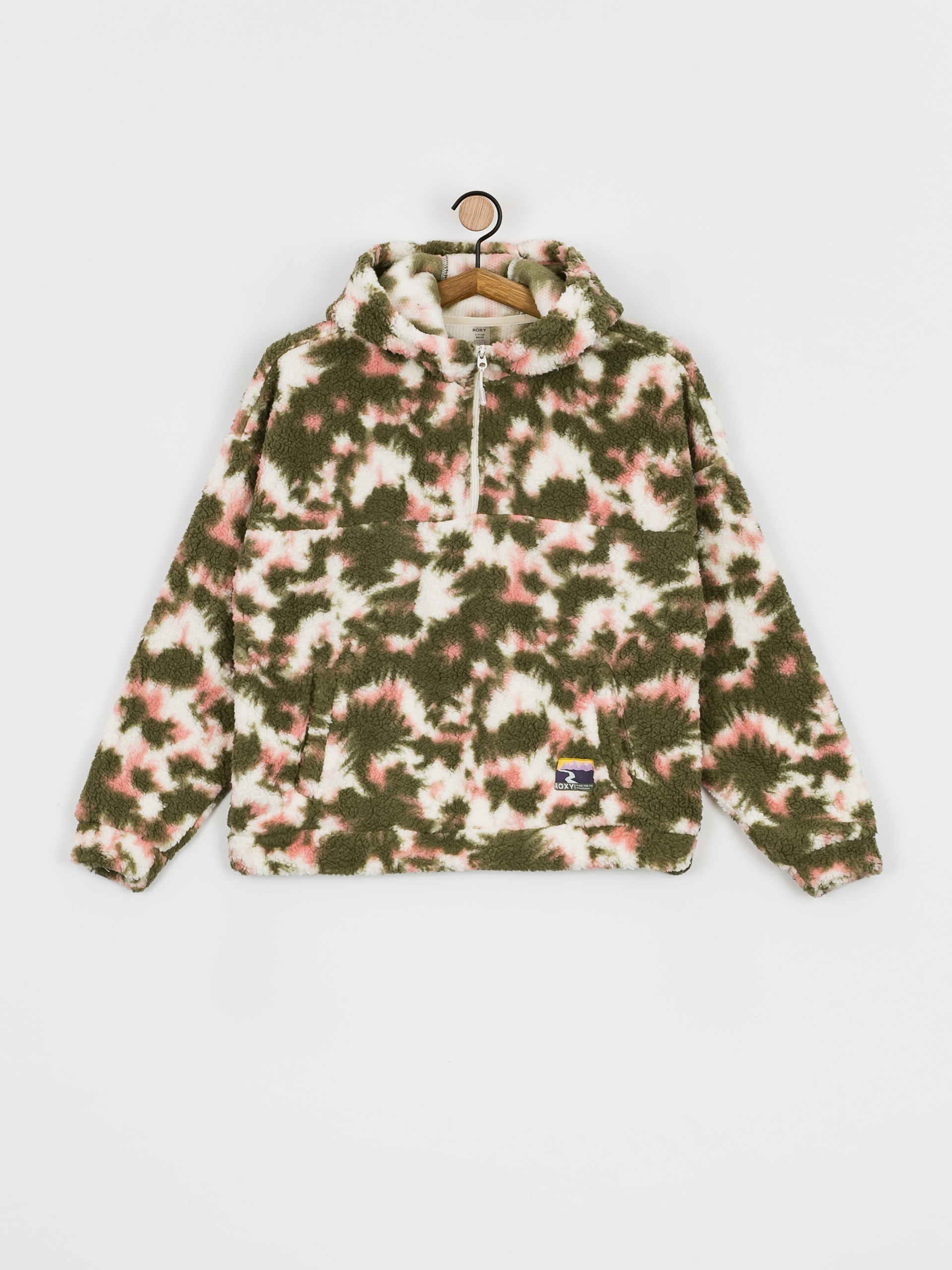 Dámský Fleecová mikina Roxy Like A Lucky Day Printed (deep lichen green nimal)