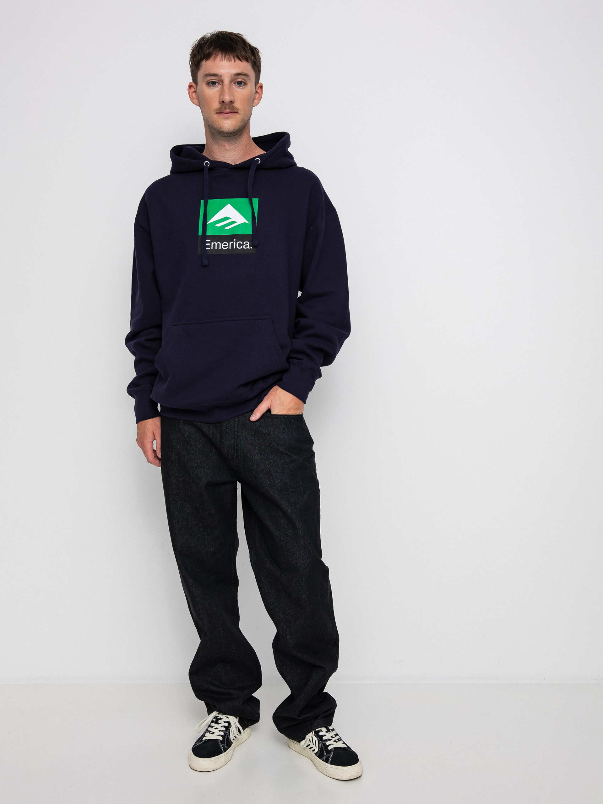Mikina s kapucí Emerica Classic Combo HD (dark blue)