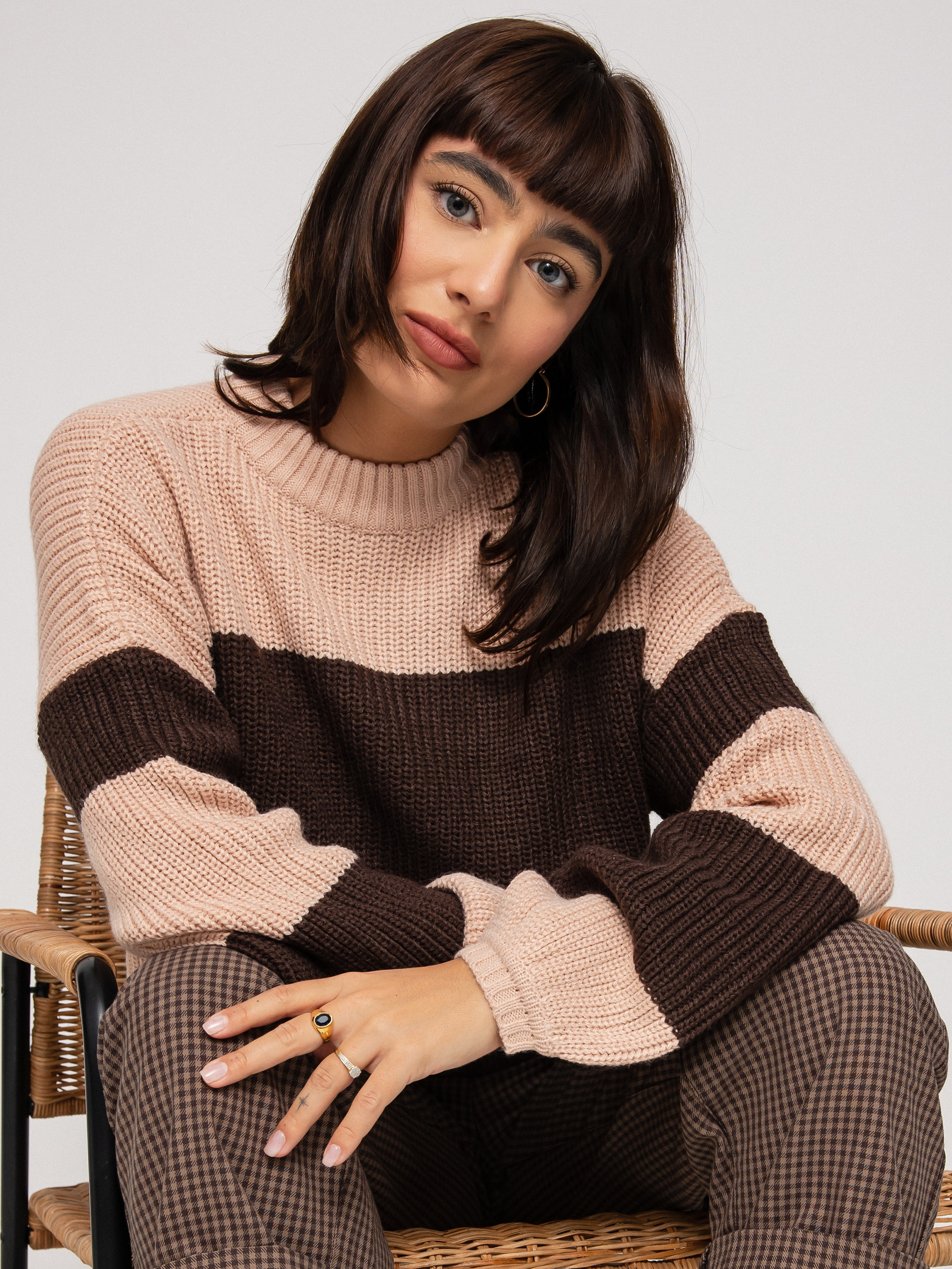 Svetr Brixton Madero Wmn (rose dust)
