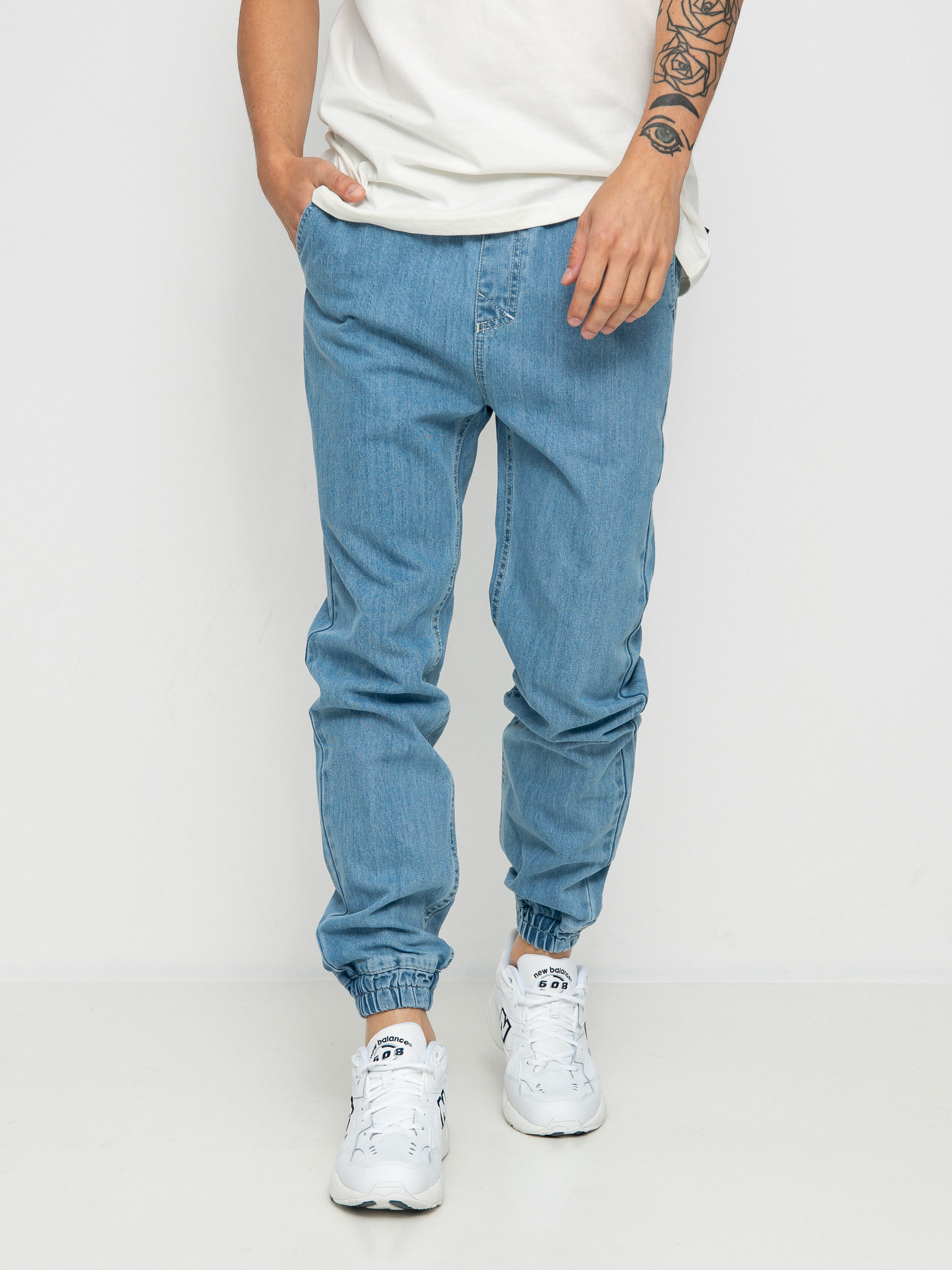 Kalhoty MassDnm Signature 2.0 Joggers Jeans Sneaker Fit (light blue)