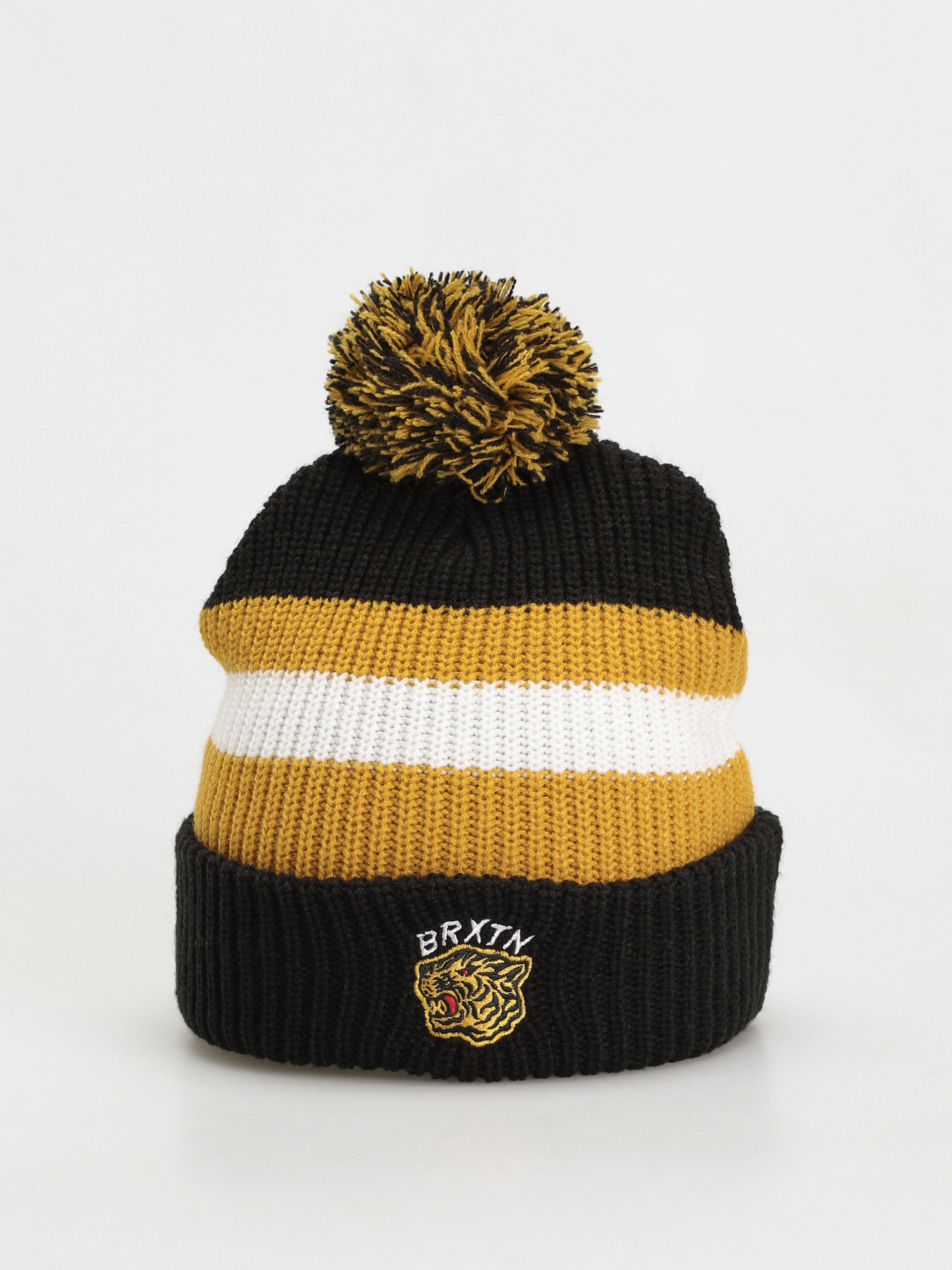 Čepice Brixton Kit Pom (black/off white/bright gold)