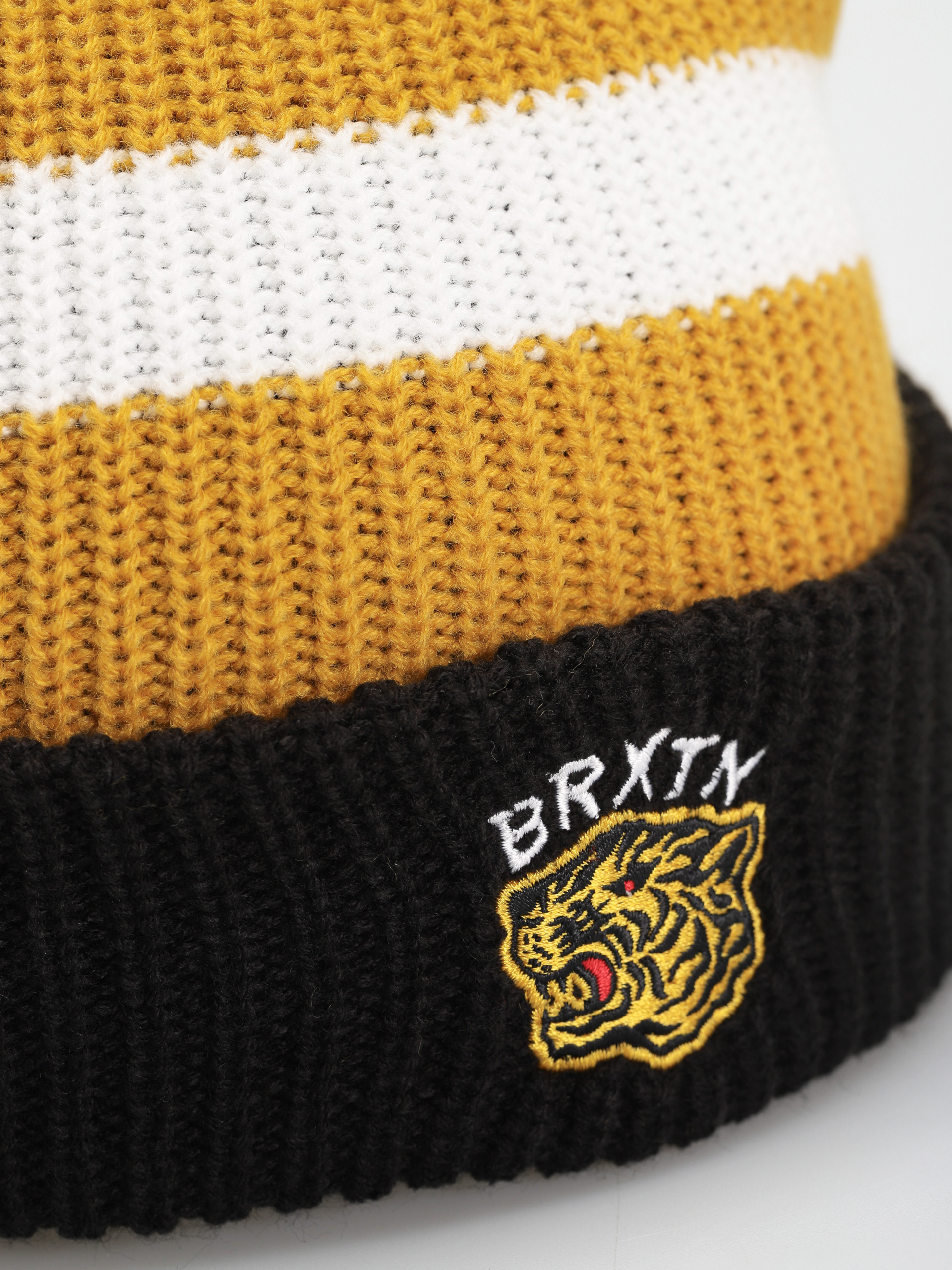 Čepice Brixton Kit Pom (black/off white/bright gold)
