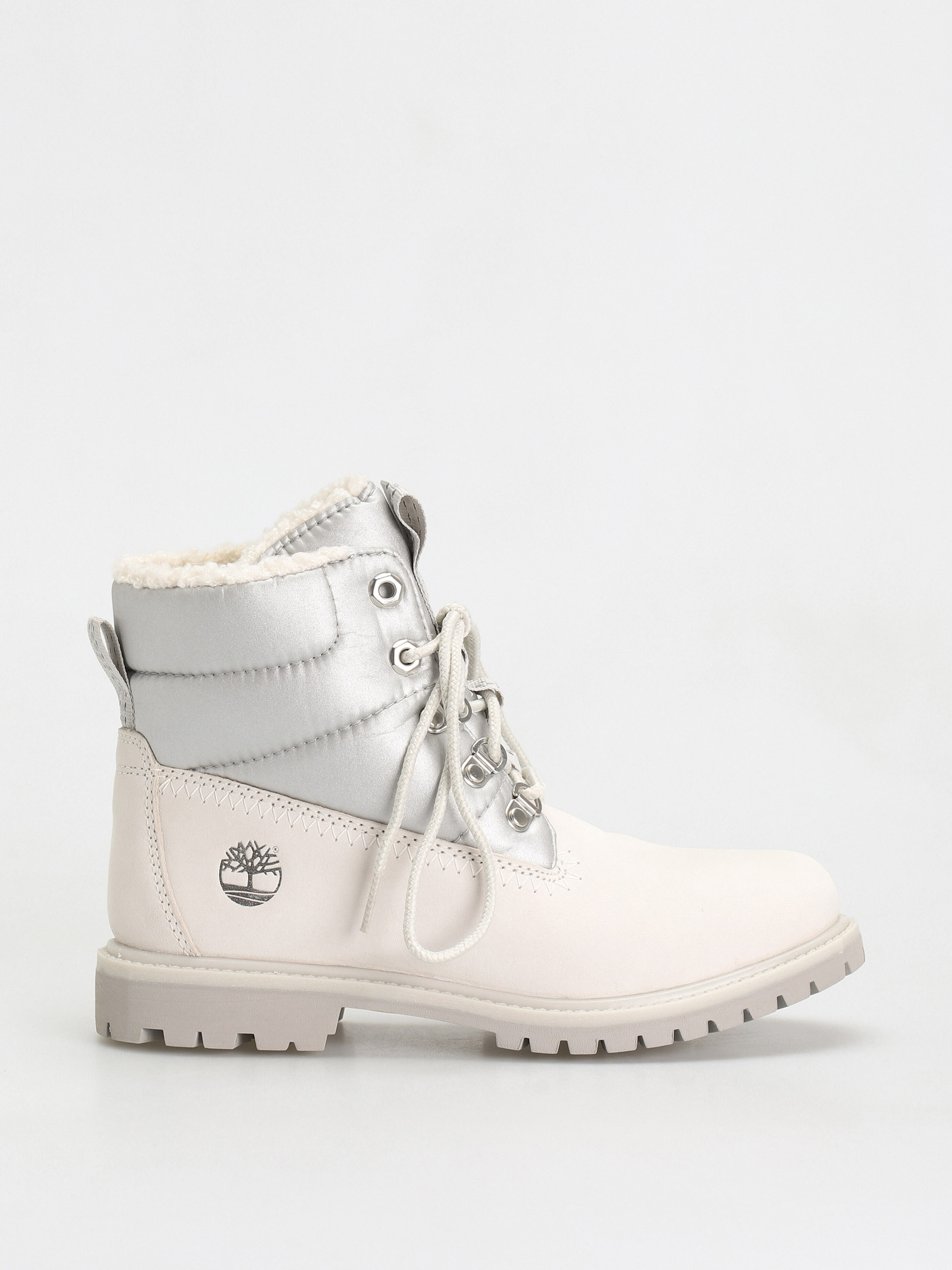 Boty Timberland 6 Prem Puffer Bt Wp Wmn (white nubuck/silver)