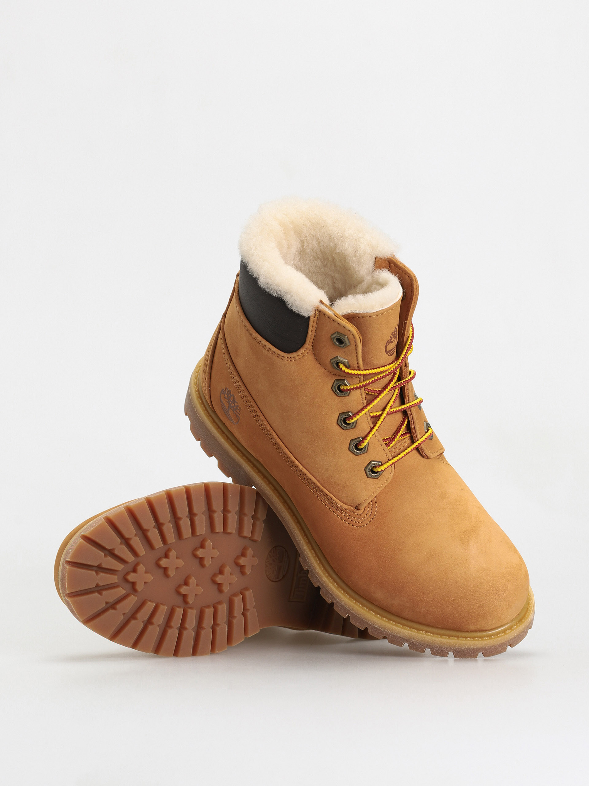 Boty Timberland 6In Premium Shearling Wmn (wheat nubuck)