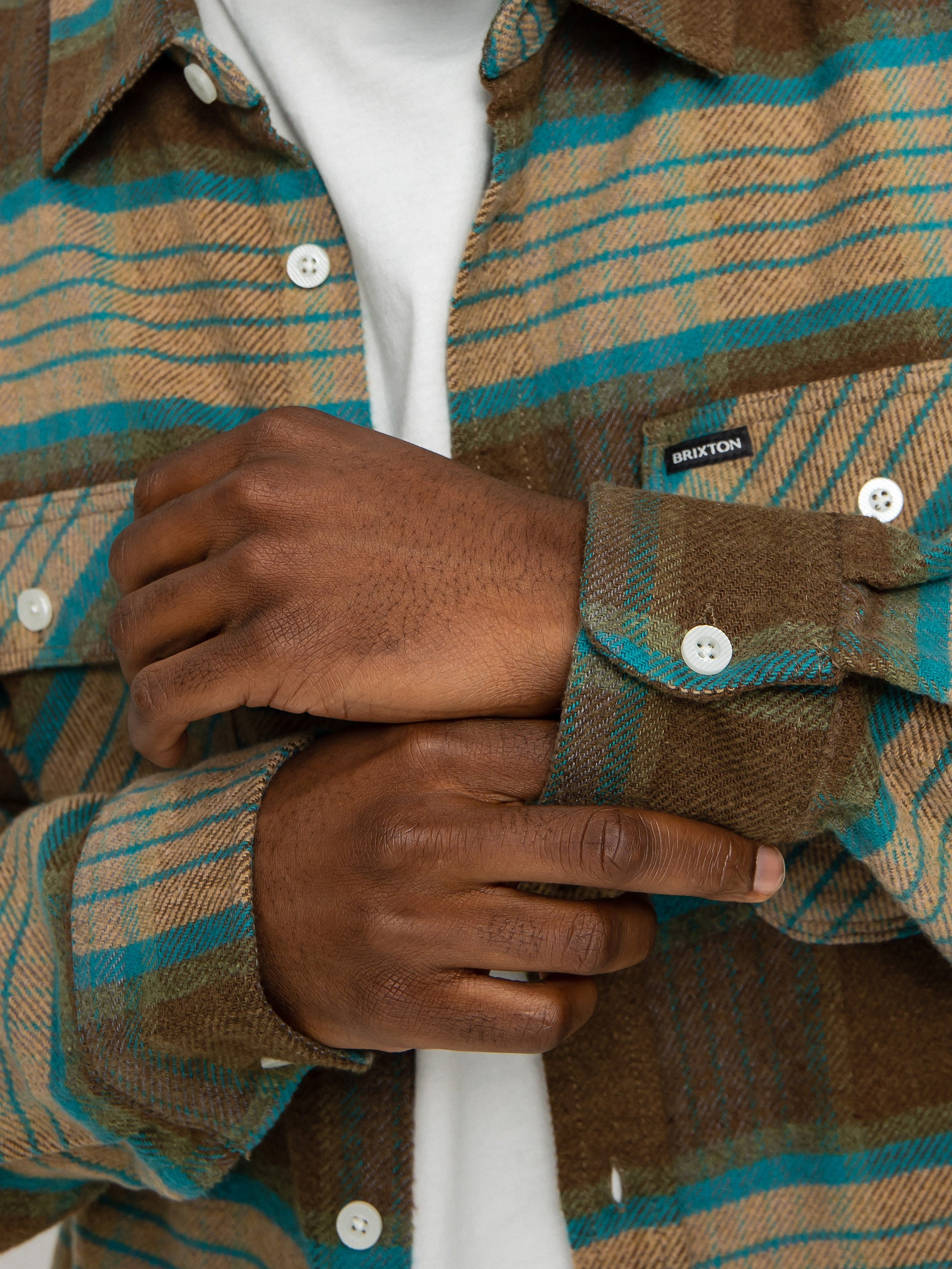 Košile Brixton Bowery Flannel Ls (mojave/heather grey/desert pal)