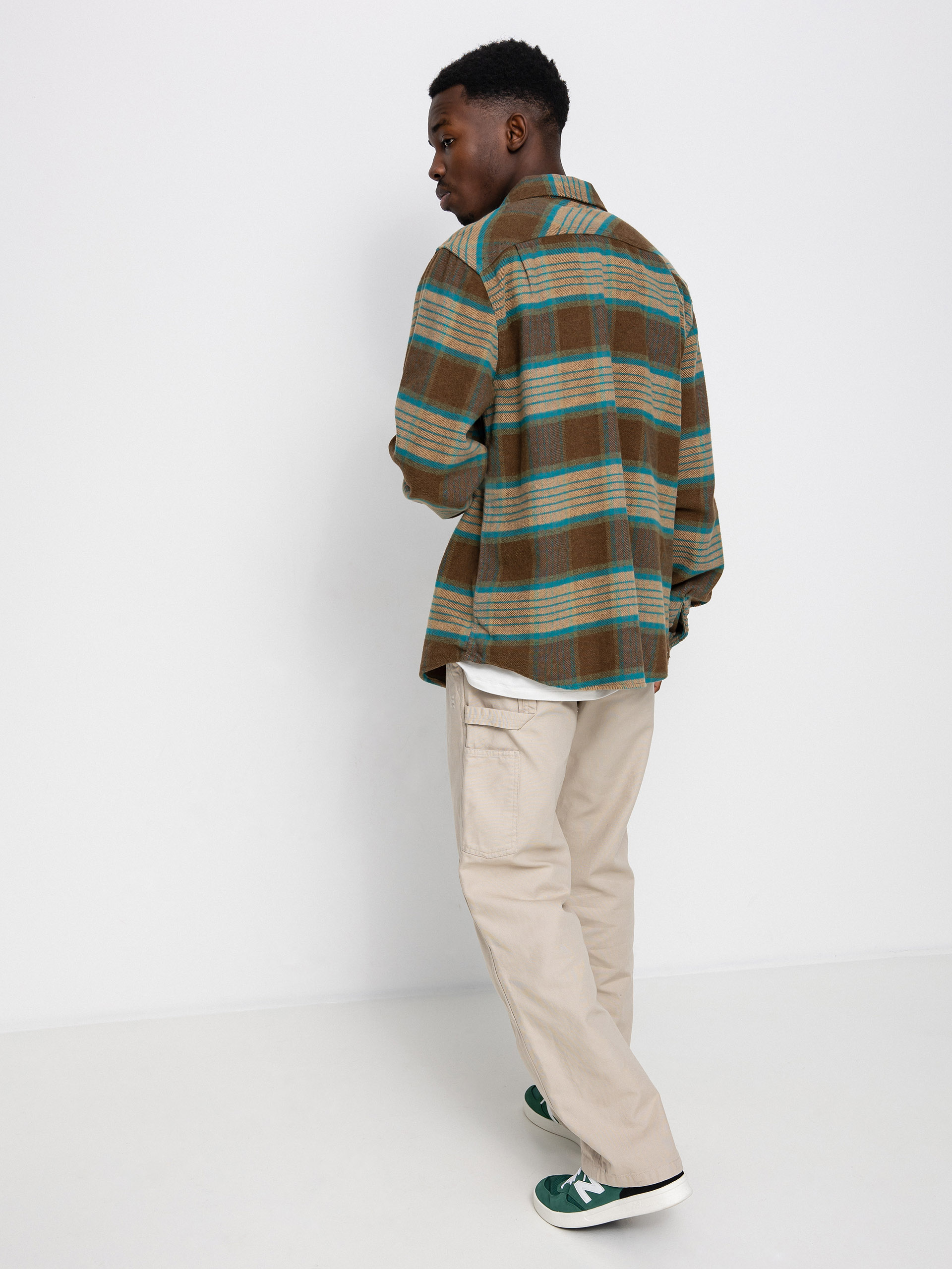 Košile Brixton Bowery Flannel Ls (mojave/heather grey/desert pal)