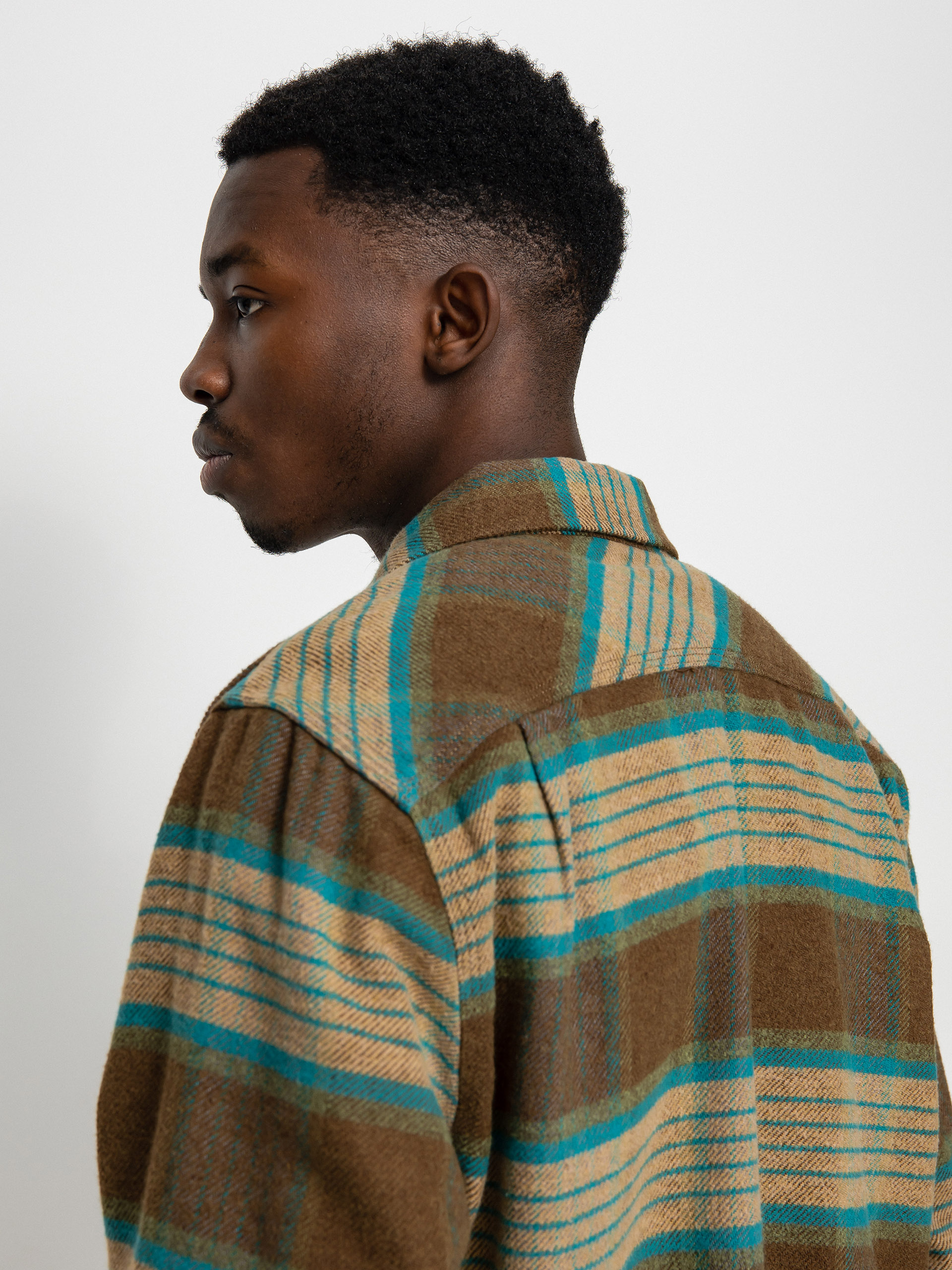 Košile Brixton Bowery Flannel Ls (mojave/heather grey/desert pal)