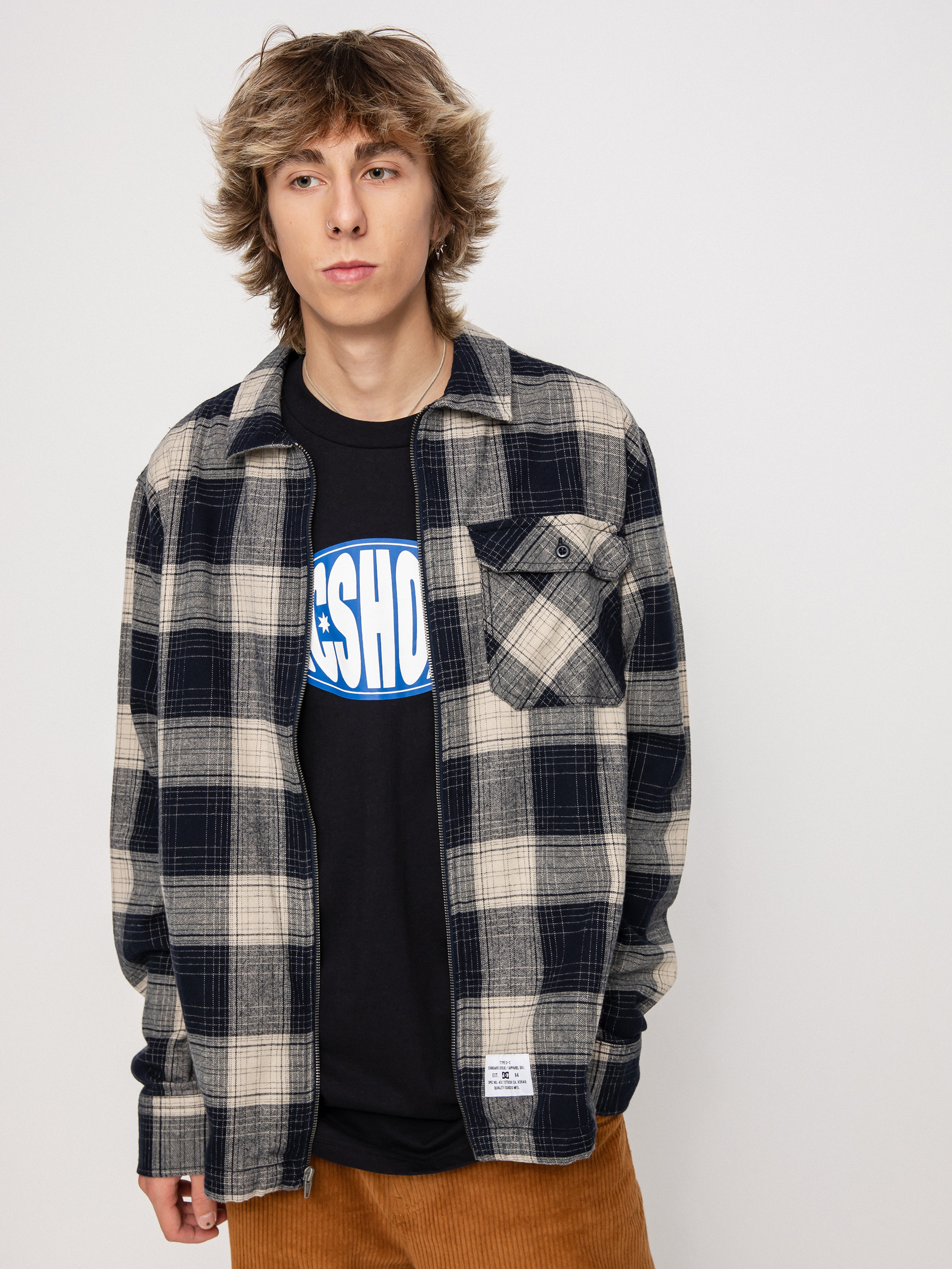 Košile DC The Trapper (navy blzr/ pelcan pl)